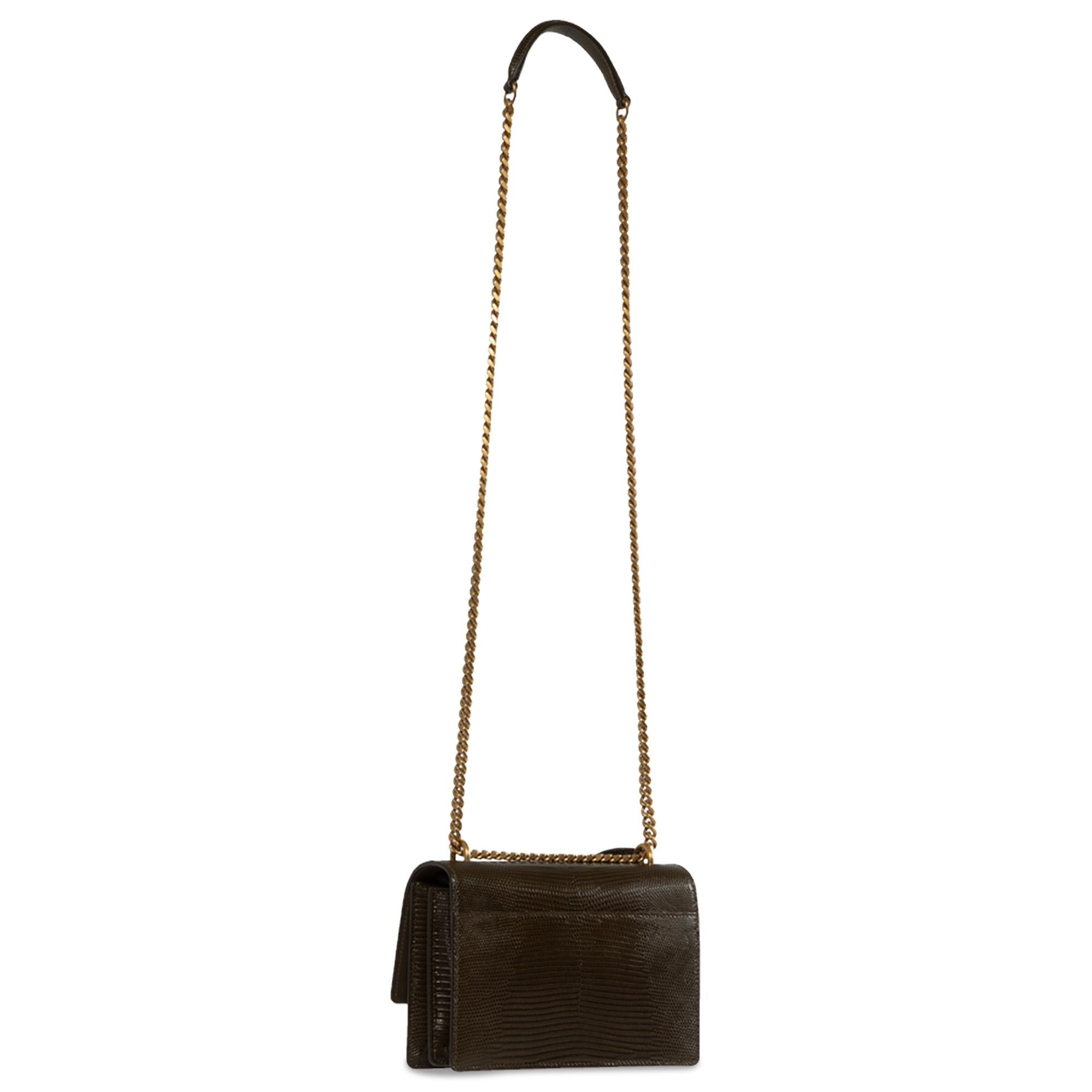 Saint Laurent Small Sunset Chain Bag 'Seaweed' - 2