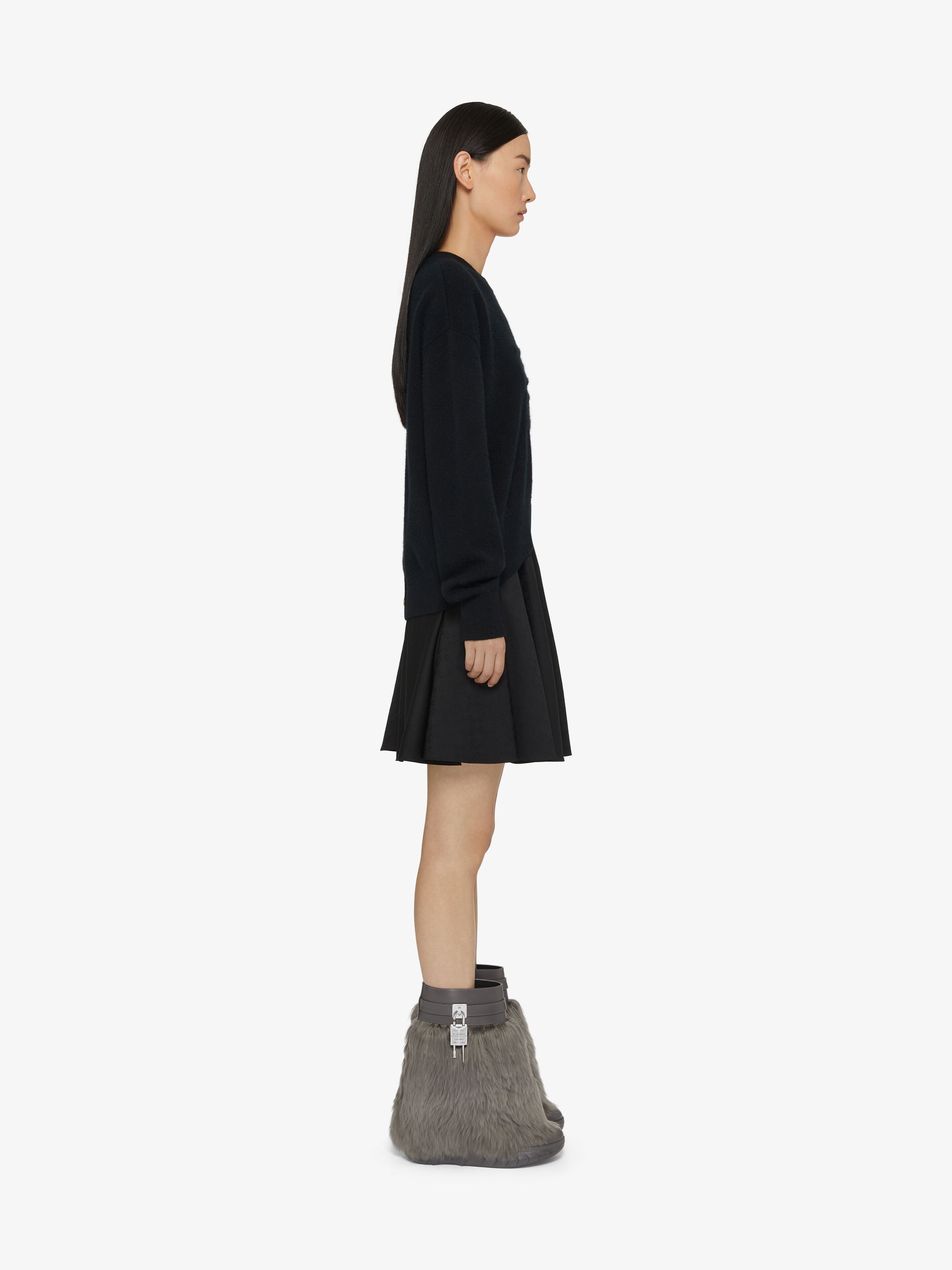 SHARK LOCK BIKER ANKLE BOOTS IN ALPACA - 2