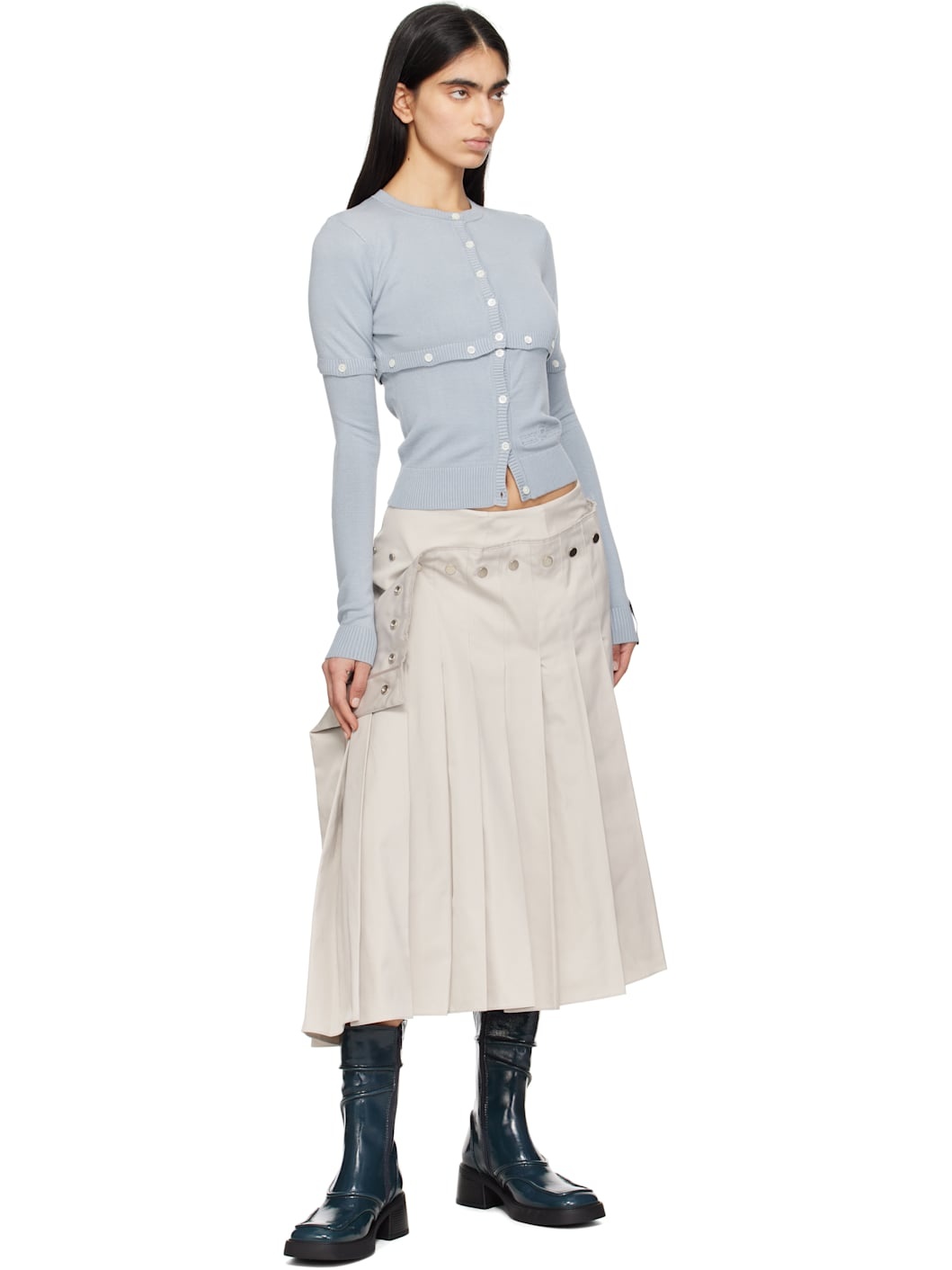 Navy Malene Boots - 5