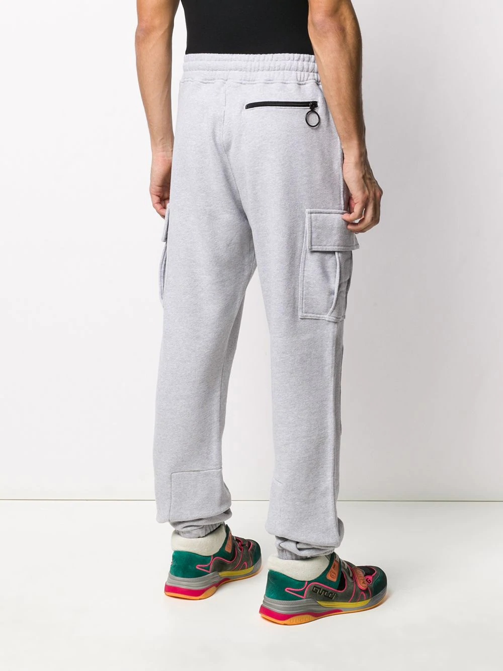 utility-pocket track pants - 4