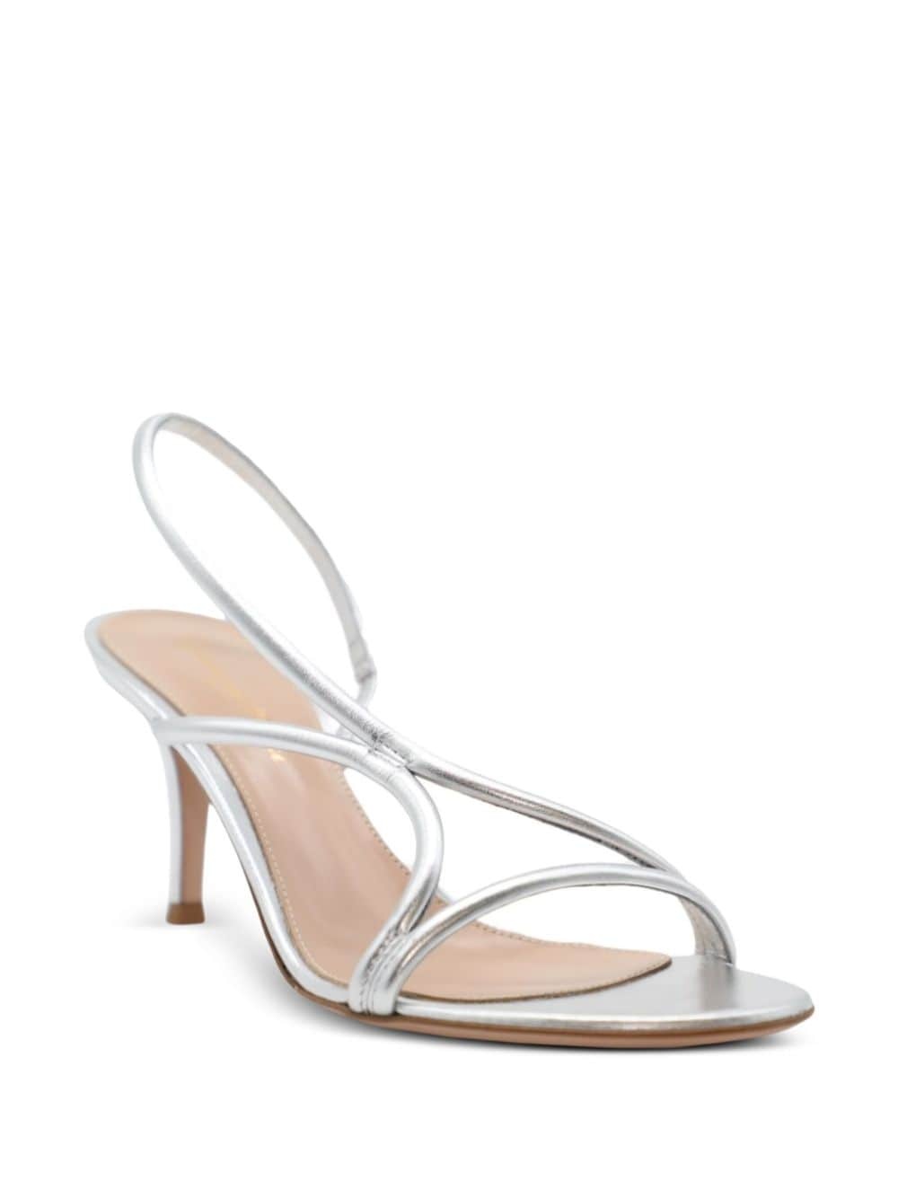 round-toe leather sandals - 2