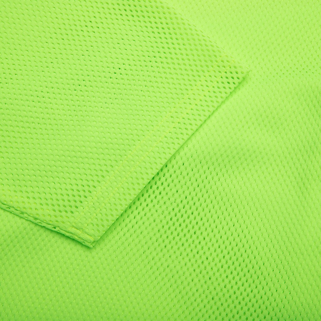 CREW NECK S/S SHIRT KNIT MESH - NEON GREEN - 4