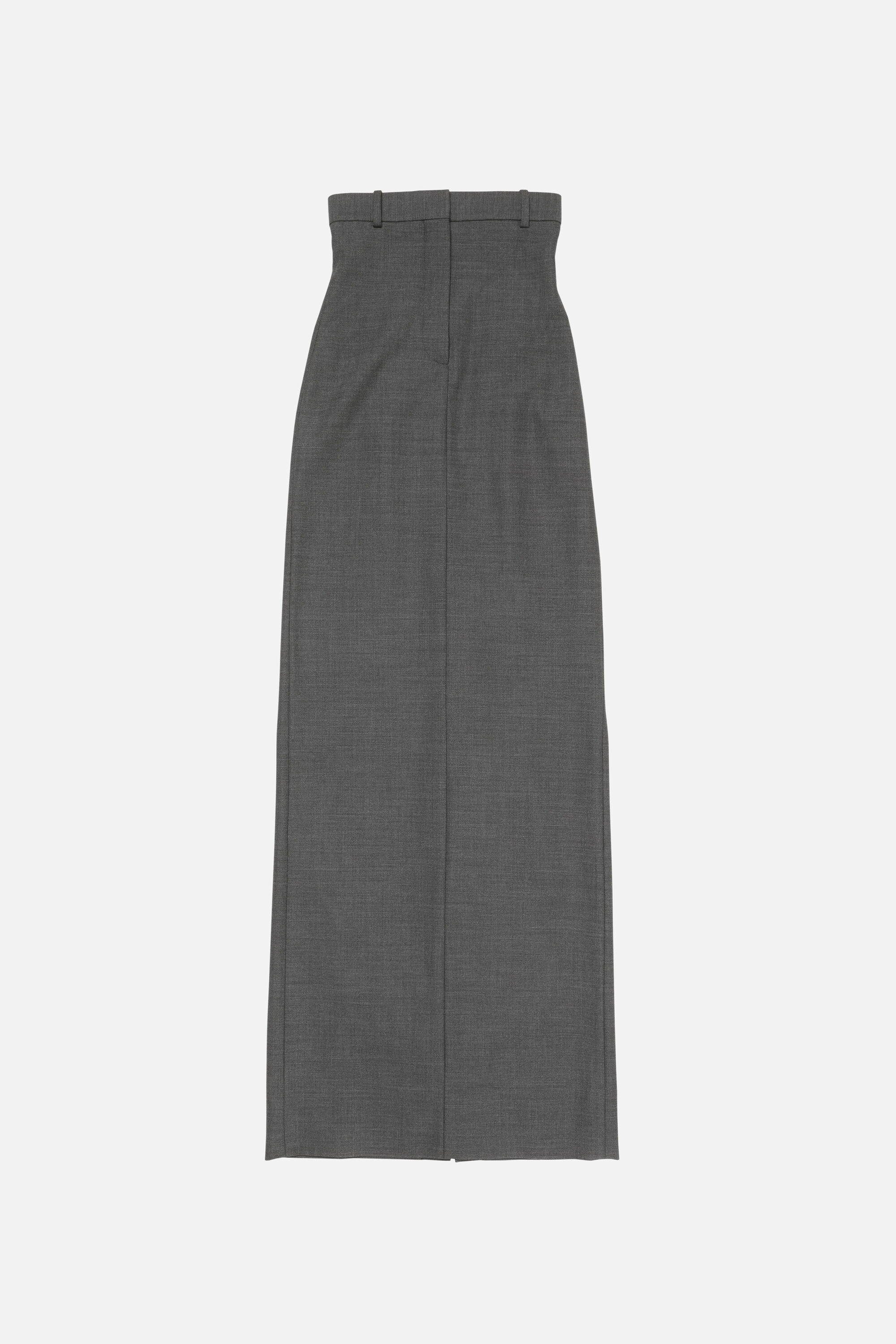 Wool long skirt - Dark Grey Melange - 6