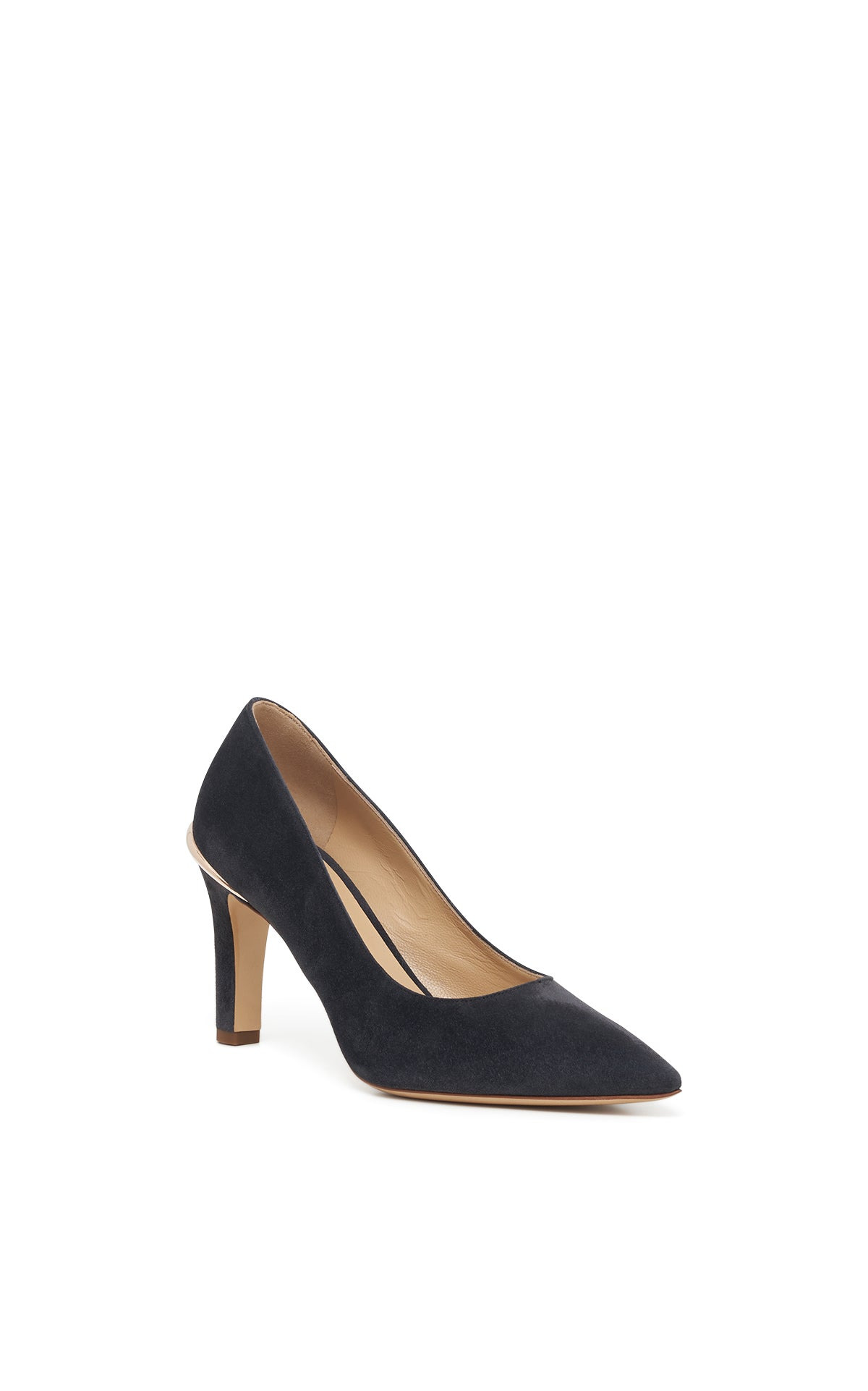 Edwina High Heel Stiletto Pump in Charcoal Suede - 2