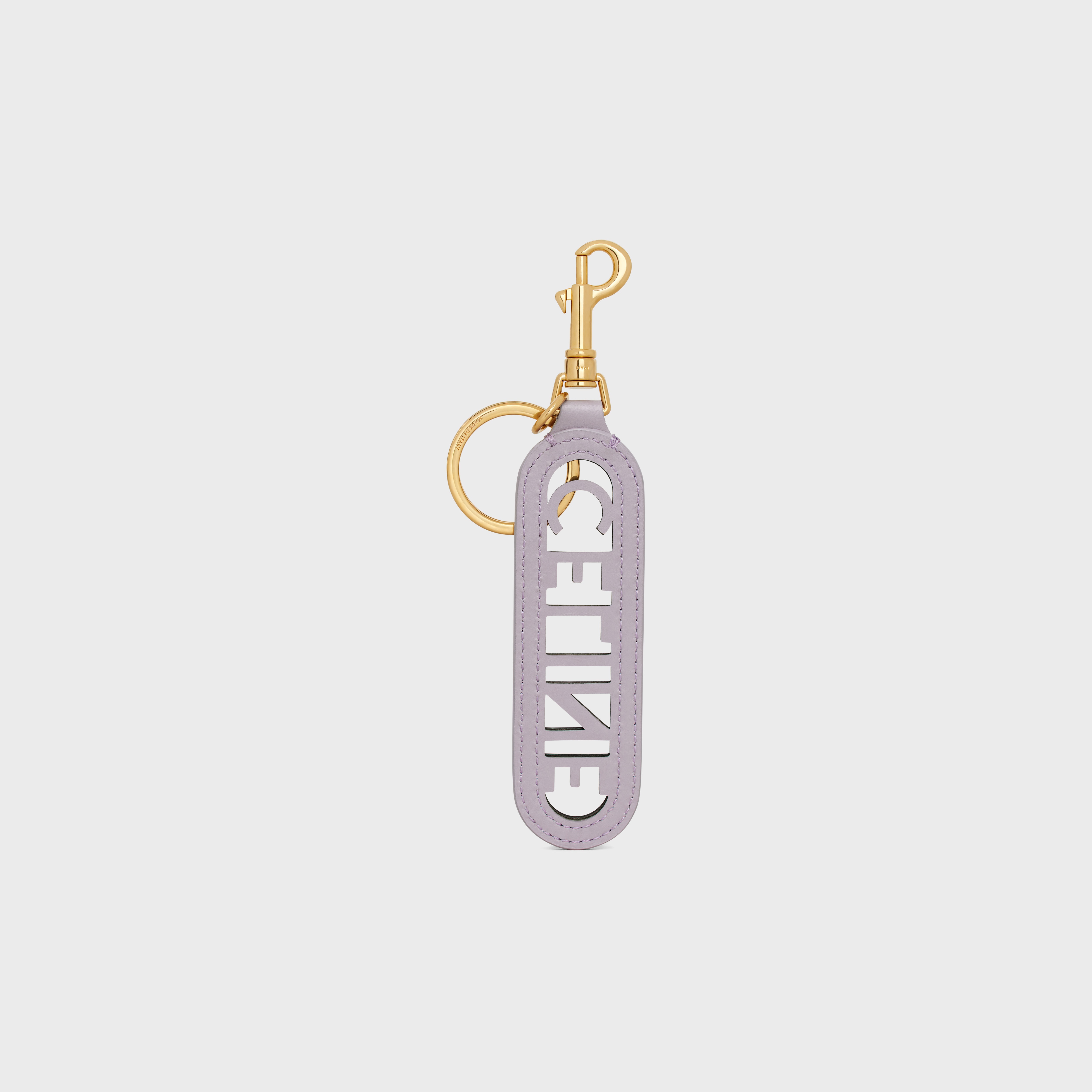 PERFORATED KEYRING CHARM CELINE in SMOOTH CALFSKIN with Gold FInishing - 3