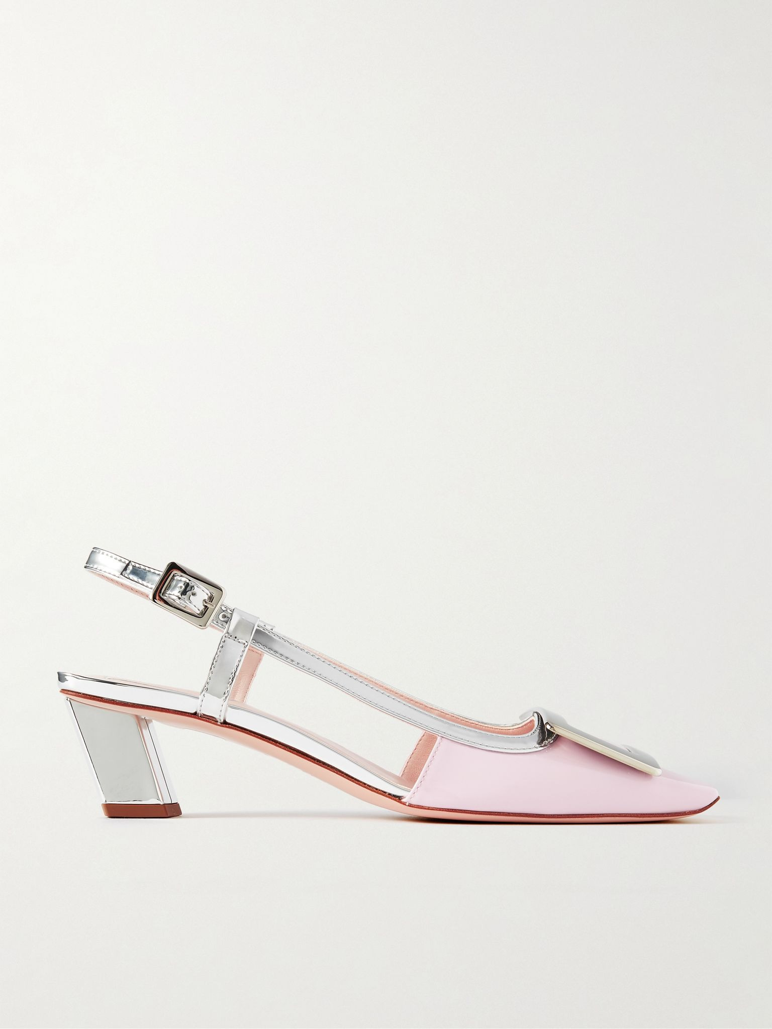 Belle Vivier patent-leather slingback pumps Baby pink - 1