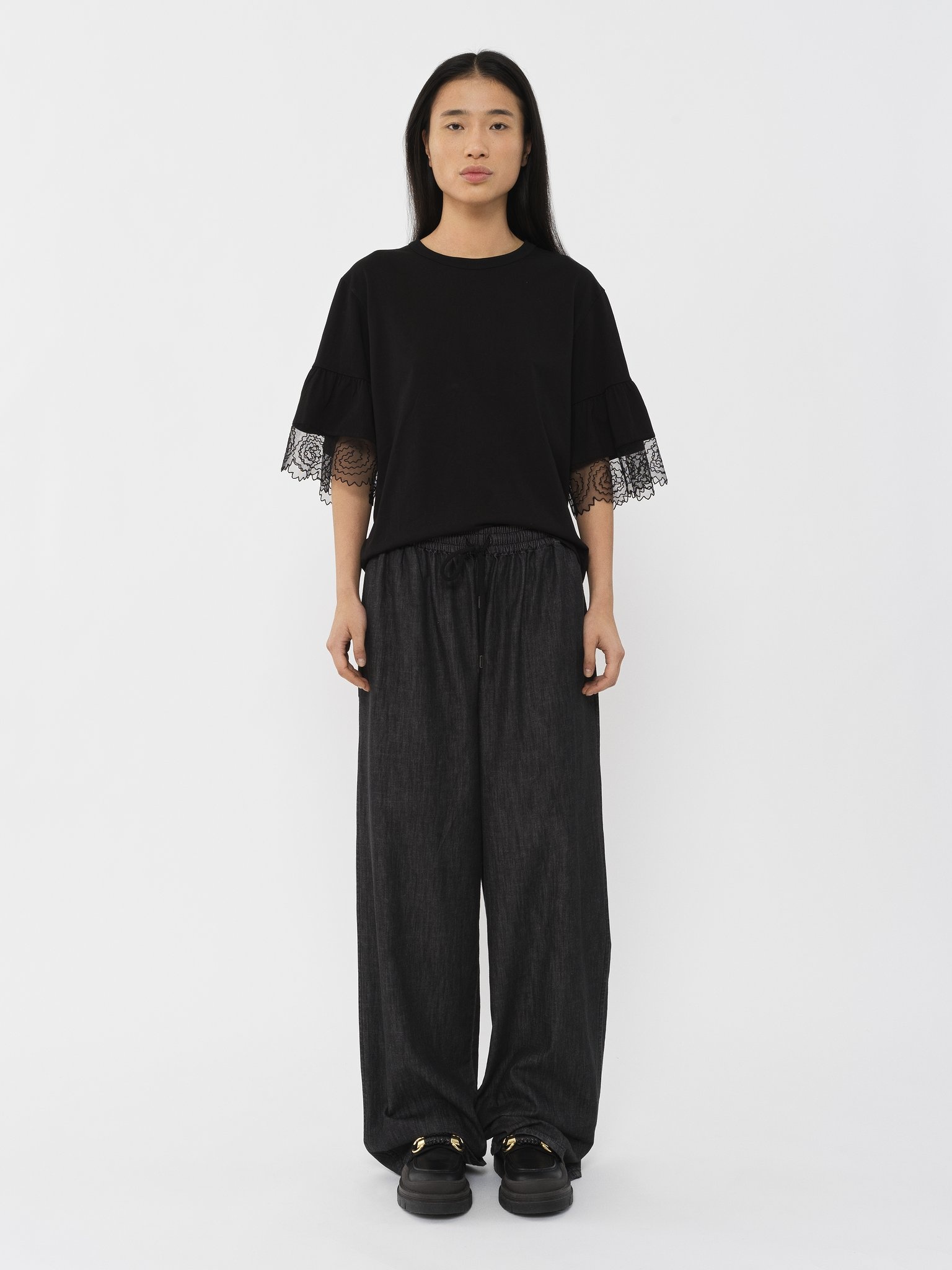LACE-TRIM T-SHIRT - 5