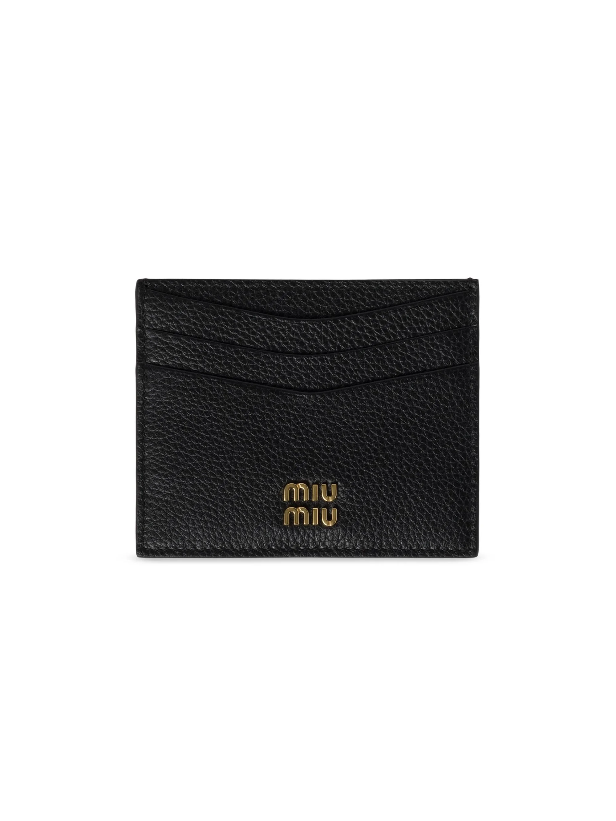 Women's Leather Card Holder - Black - 1