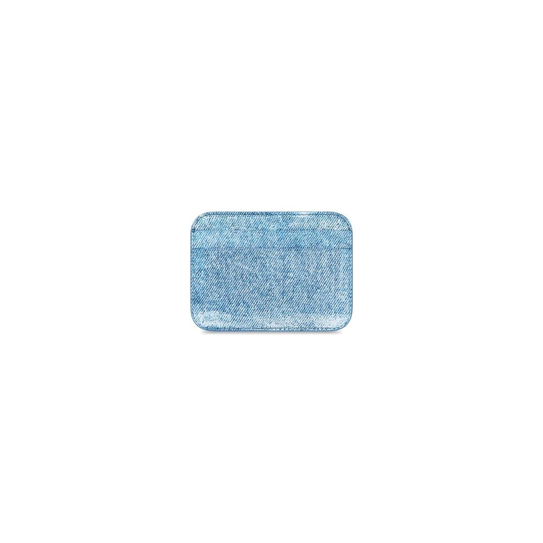 Women's Cash Card Holder Denim Printed  in Blue - 2