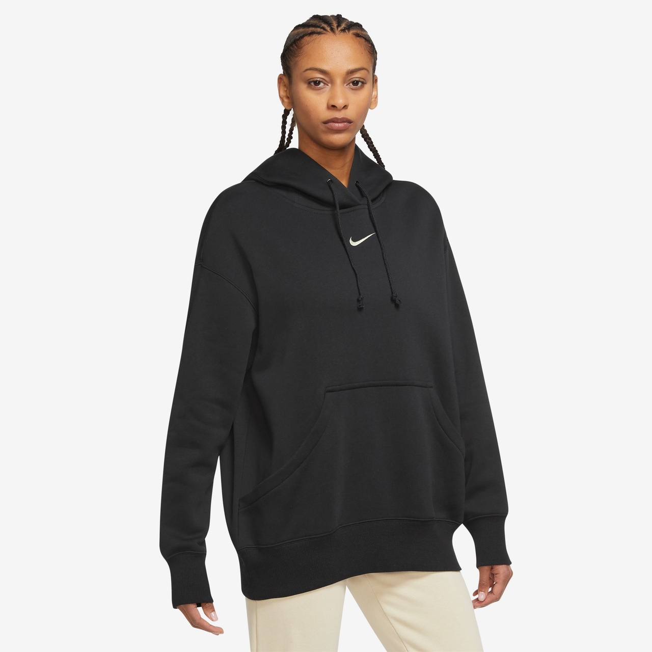 Nike Womens Nike Phoenix Fleece OS Pullover Hoodie - 1