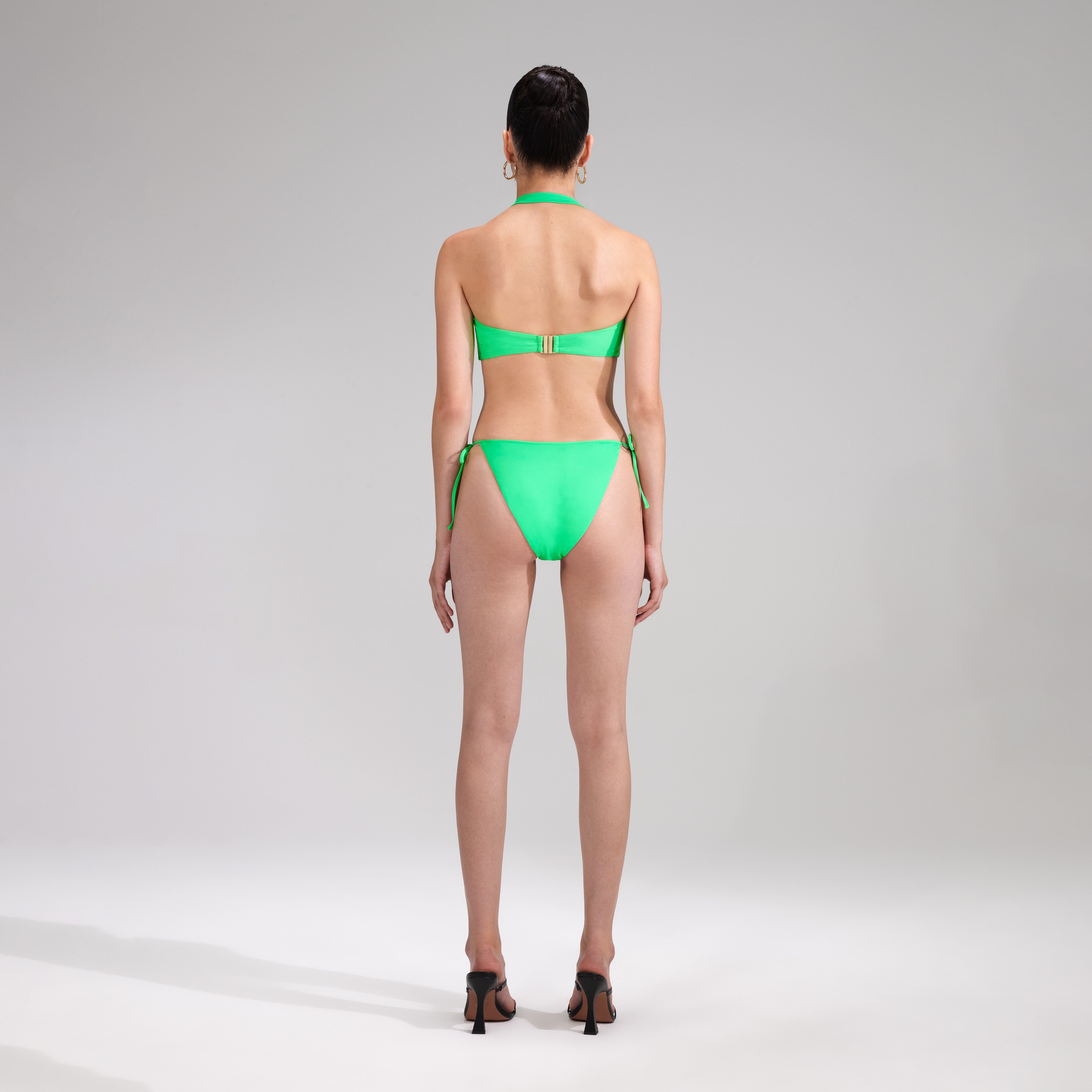 Green Tie Side Bikini Brief - 3