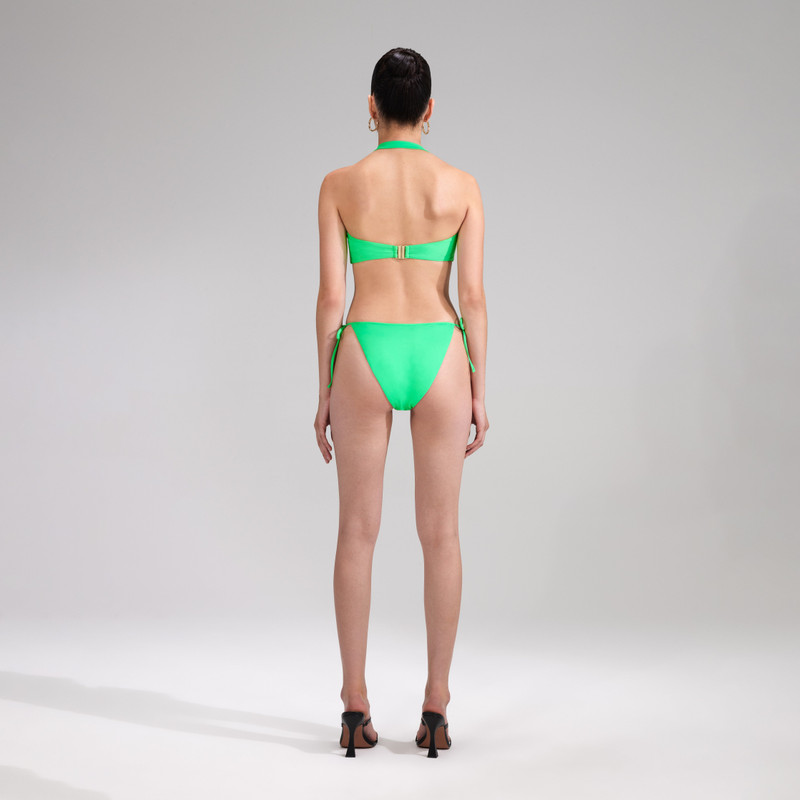 self-portrait Green Tie Side Bikini Brief outlook