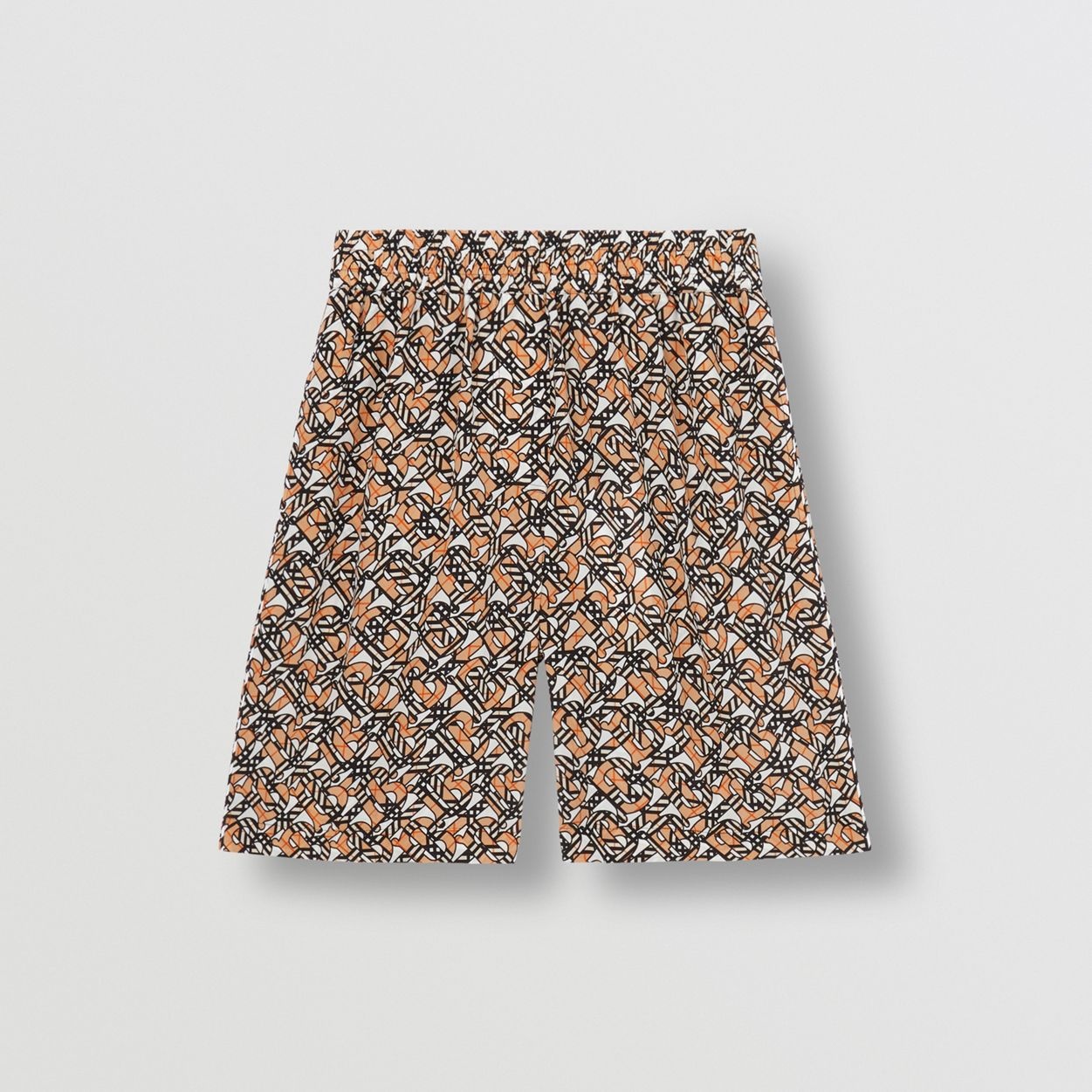 Monogram Print Silk Crepe de Chine Shorts - 1