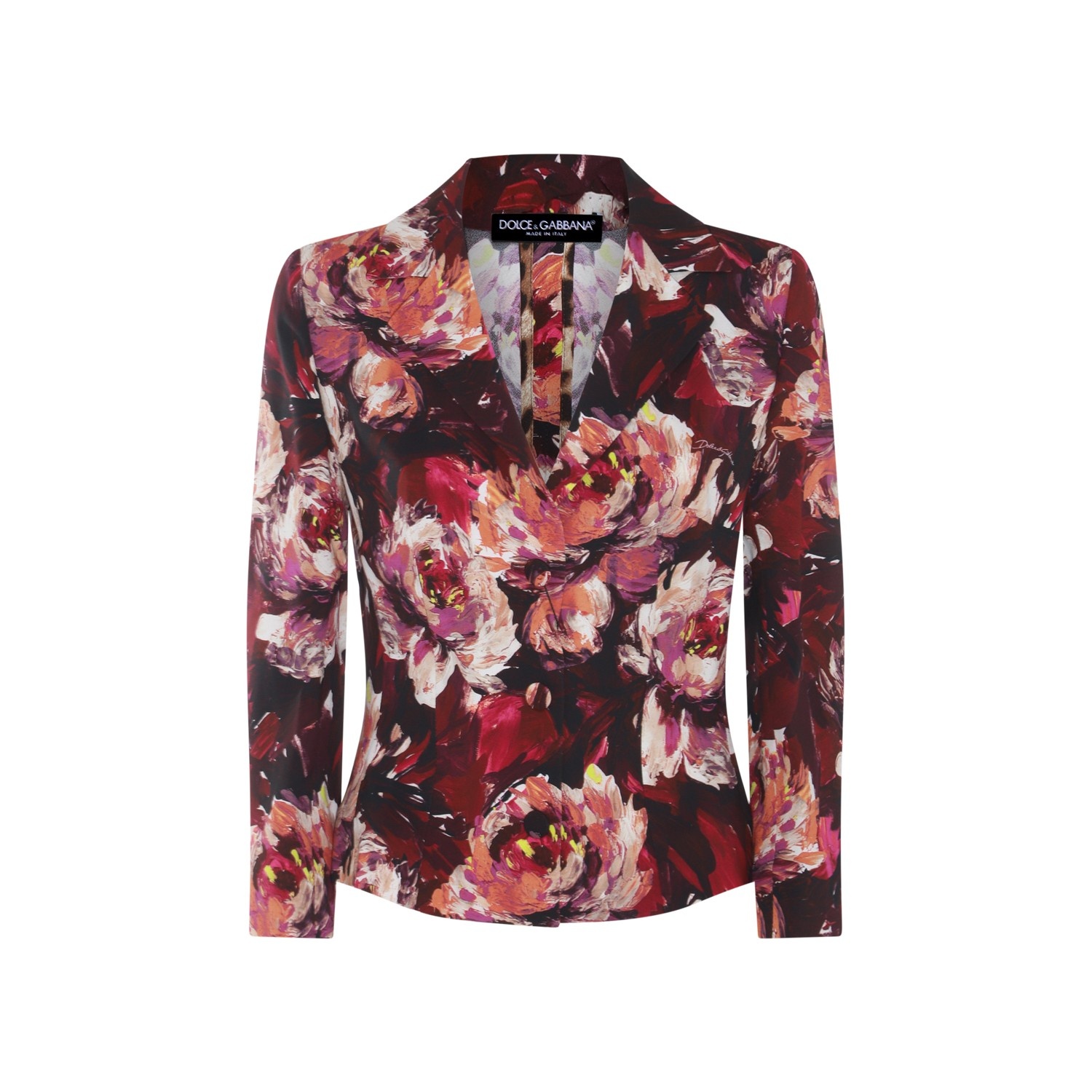ジャケット DOLCE & GABBANA DARK RED MULTICOLOUR VISCOSE BLEND BLAZER Dolce & Gabbana DARK RED MULTICOLOUR VISCOSE BLEND BLAZER