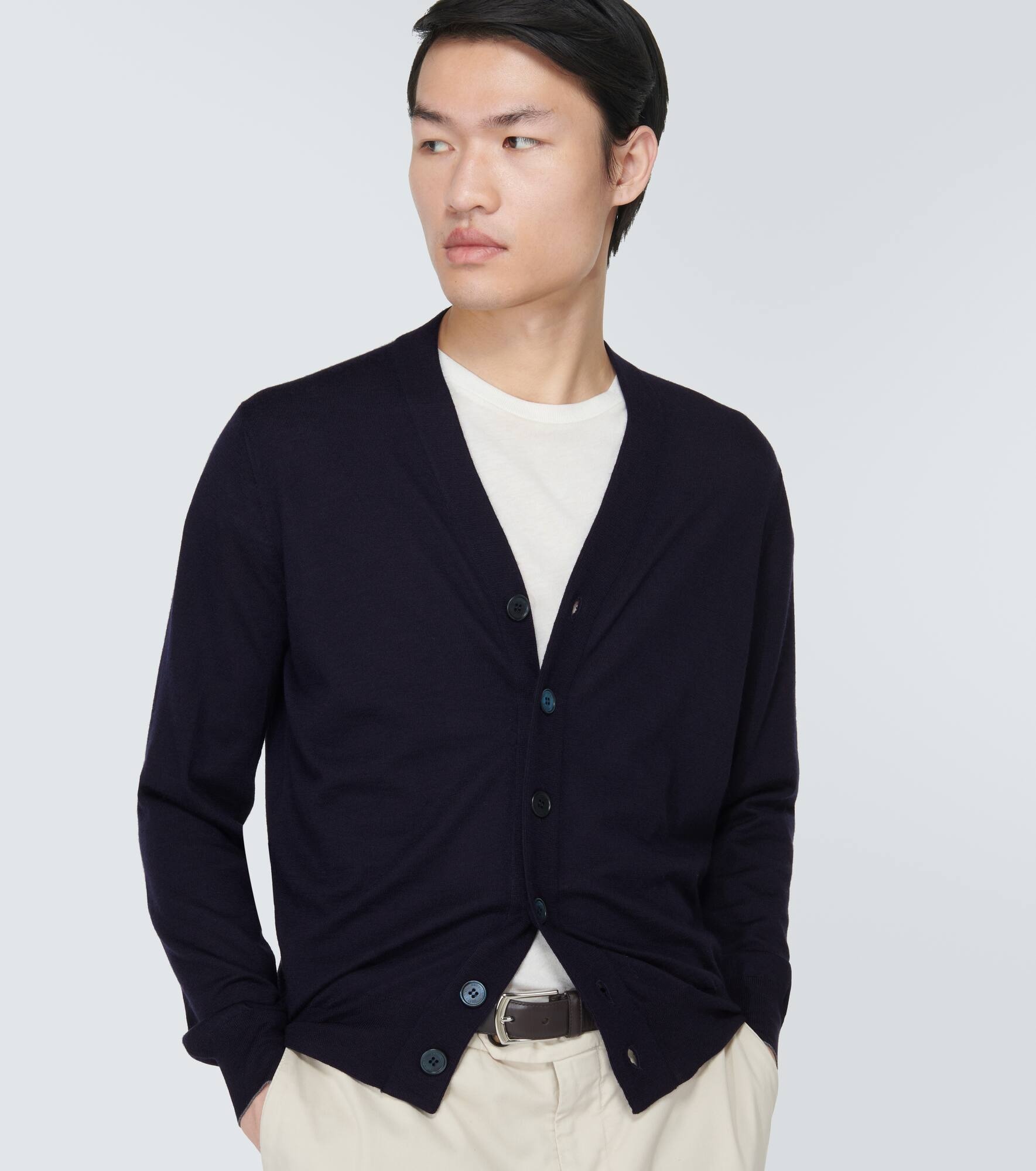 Wool and cashmere cardigan - 5