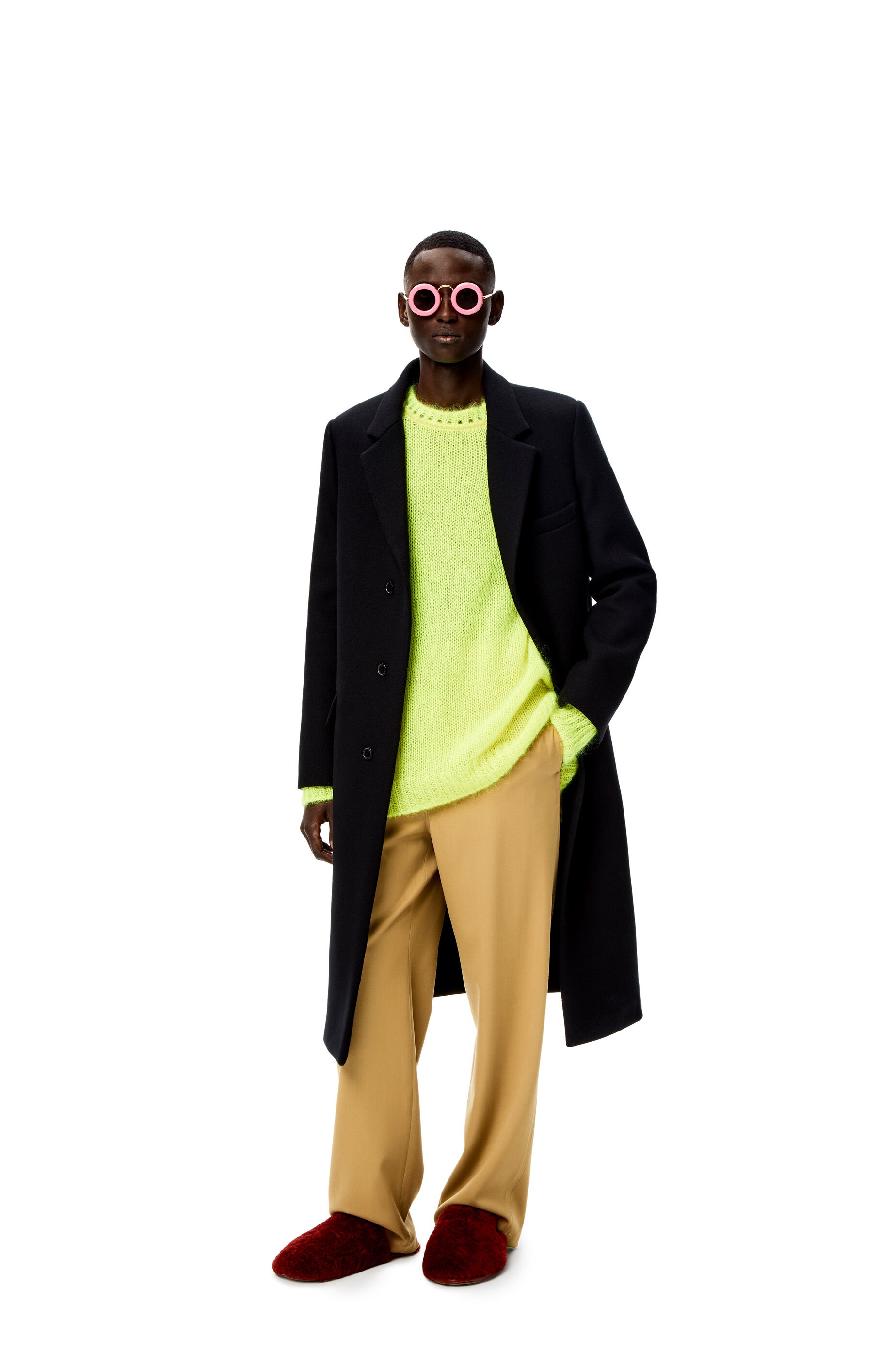 Rib waist drawstring trousers in wool - 5