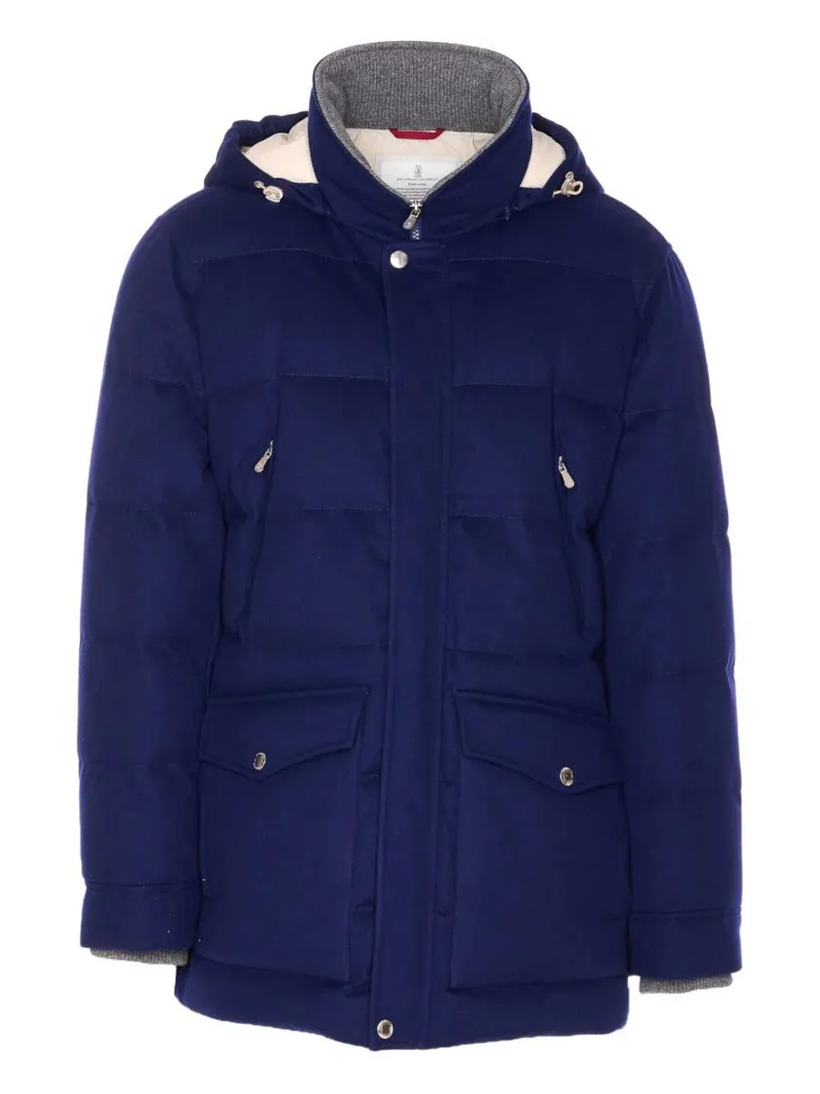 Brunello Cucinelli Hooded Down Jacket Clothing - 1