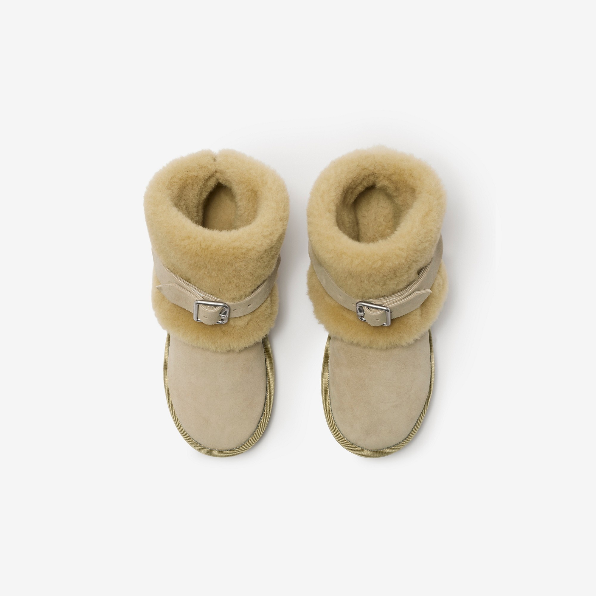 Suede and Shearling Chubby Boots - 5