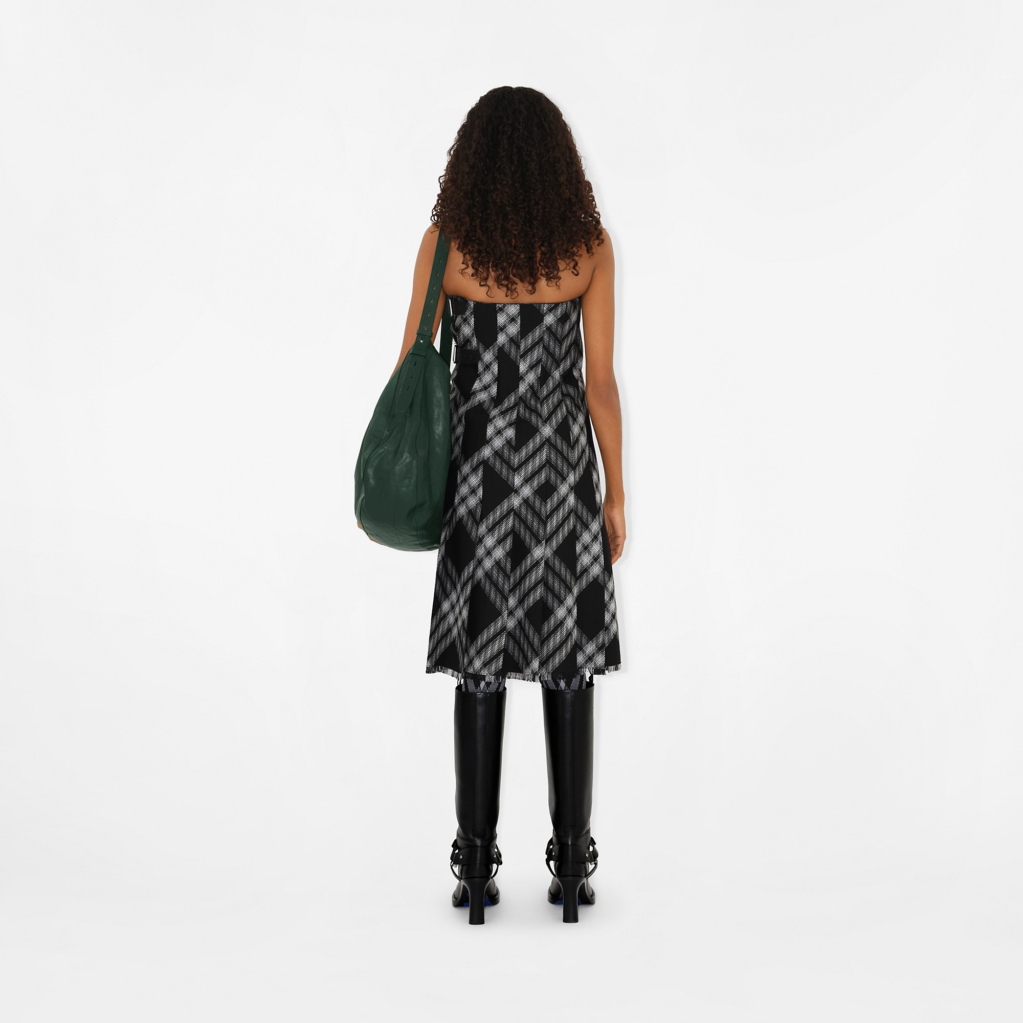 Check Wool Kilt Dress - 4