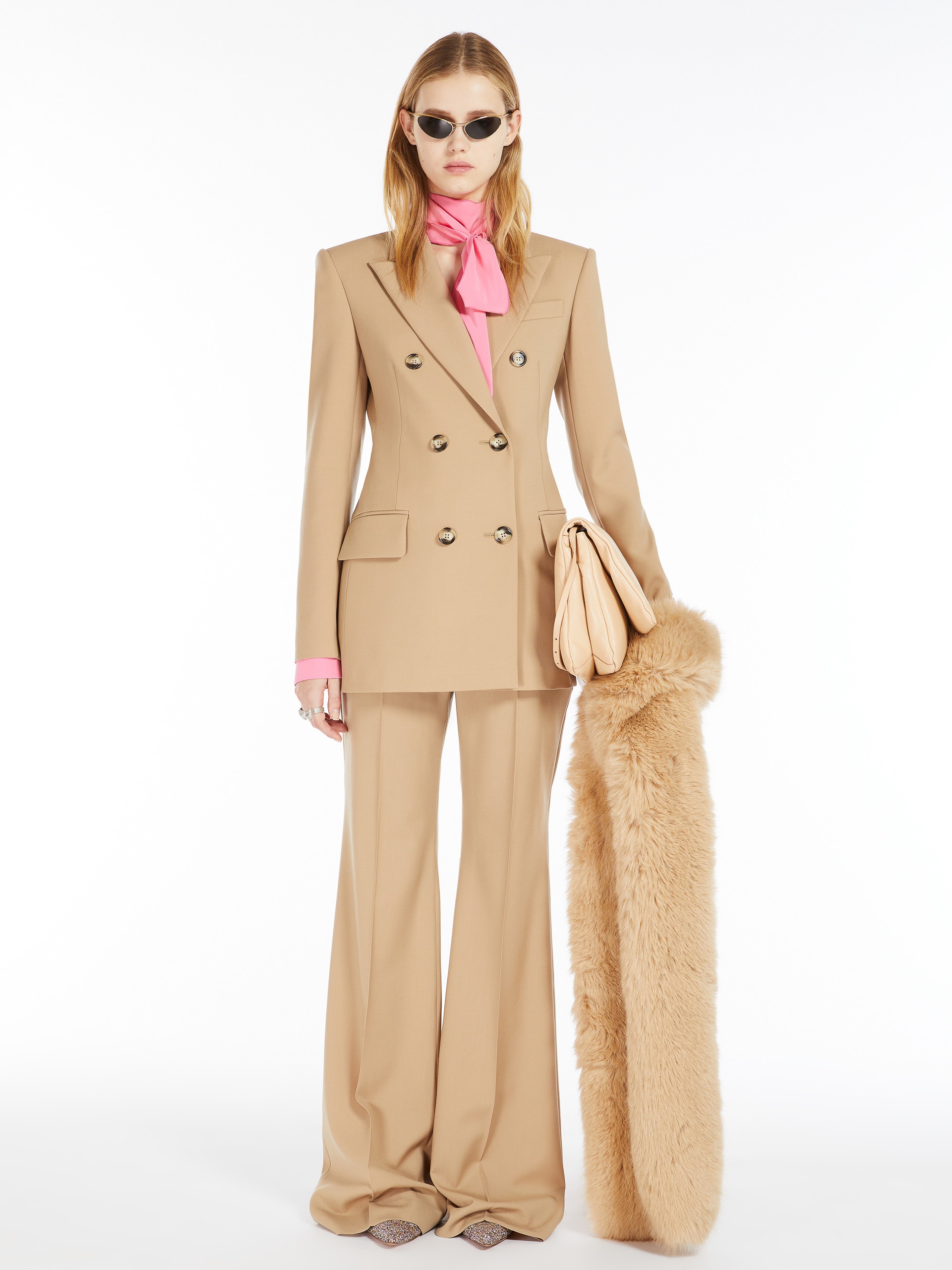 ADAMO Double-breasted stretch wool blazer - 2