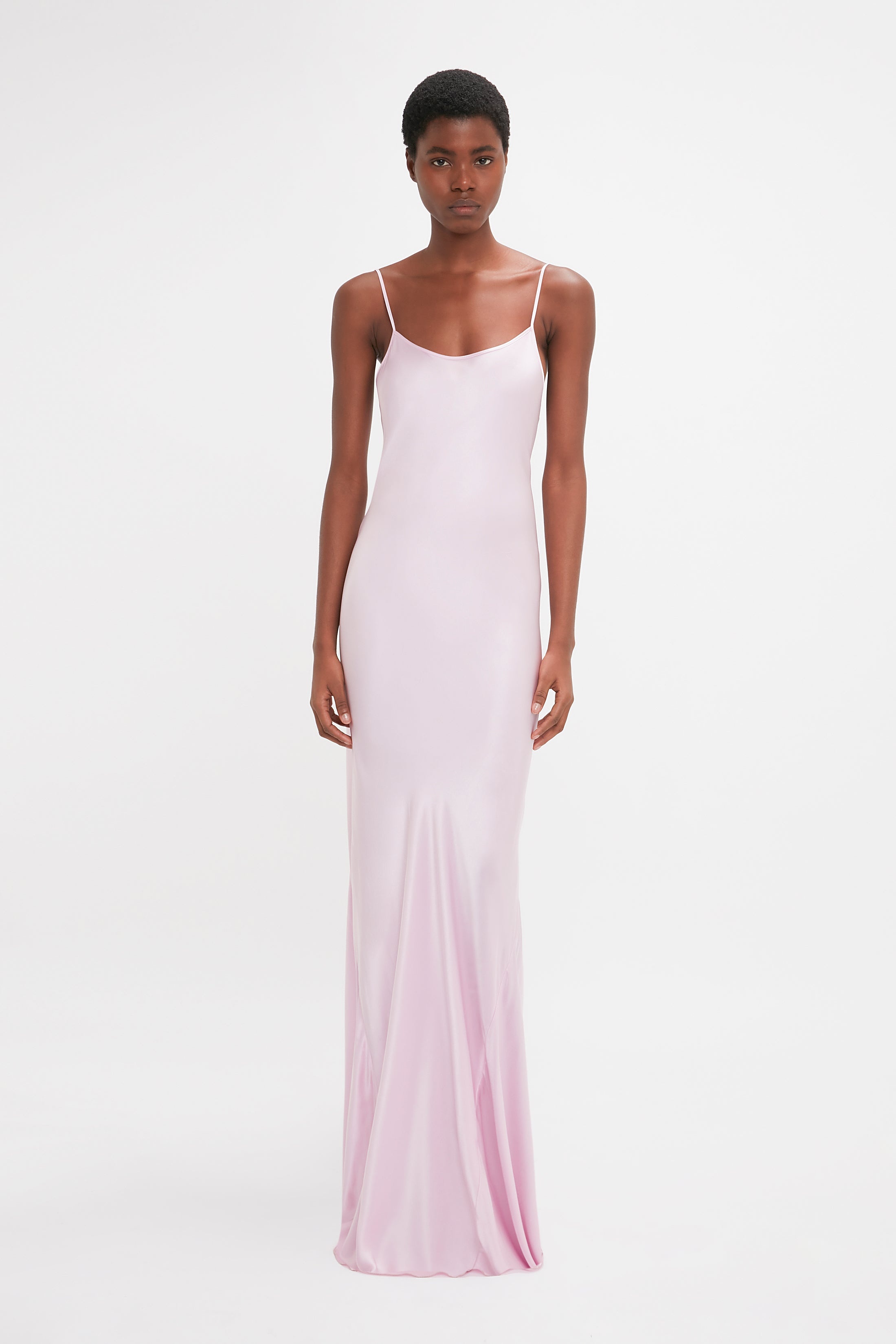 Low Back Cami Floor-Length Dress In Rosa - 1