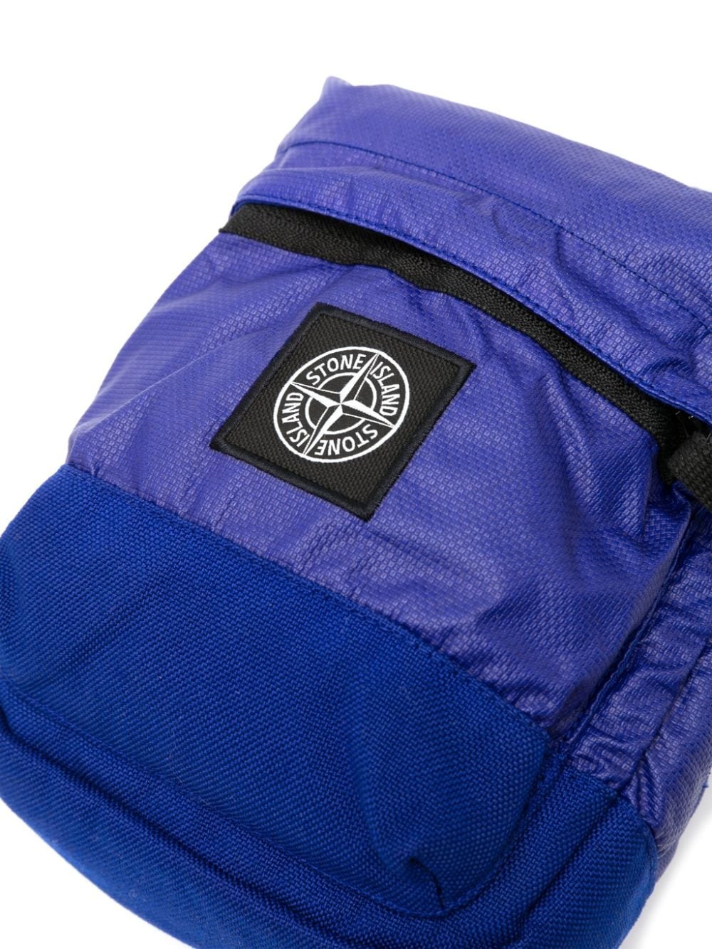 logo-patch coated-cotton messenger bag - 4