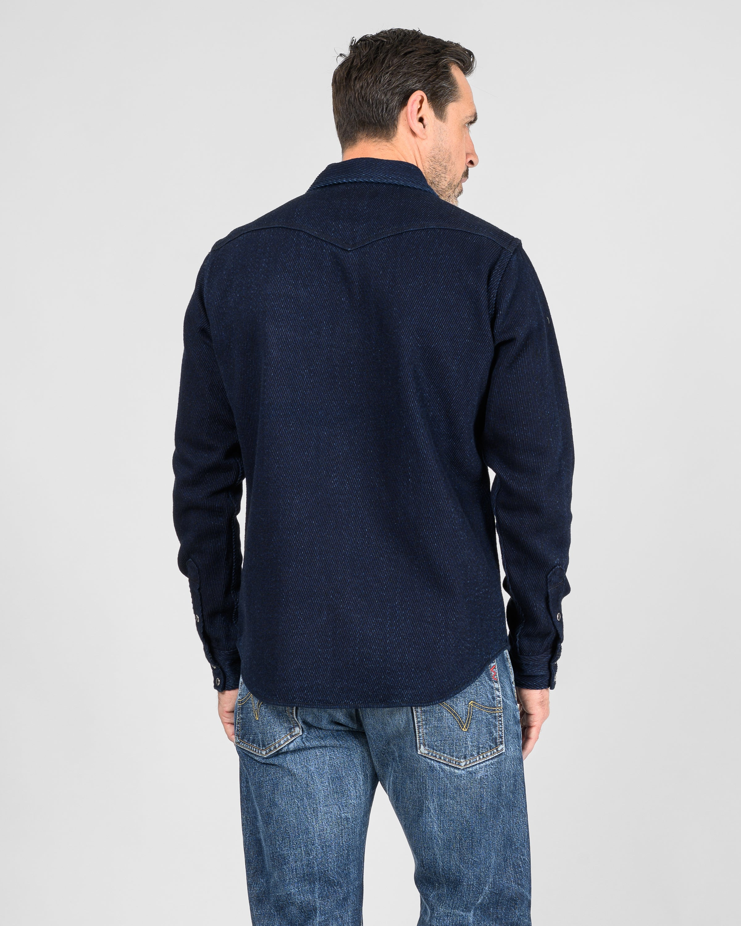 IHSH-208-IND Kersey Western Shirt - Indigo - 3