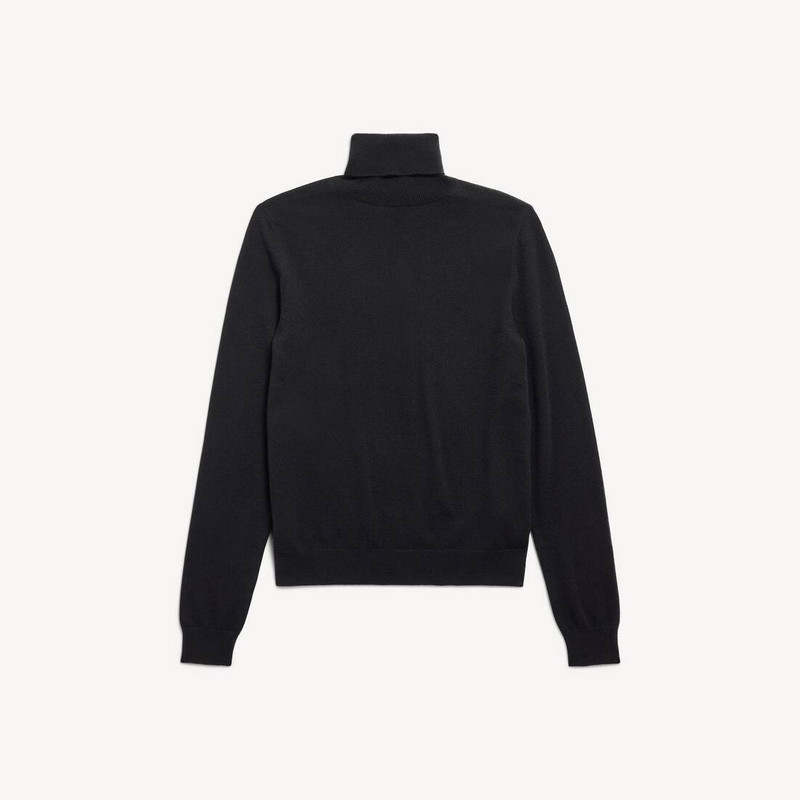 Men's Standard Turtleneck Sweater in Black 1
