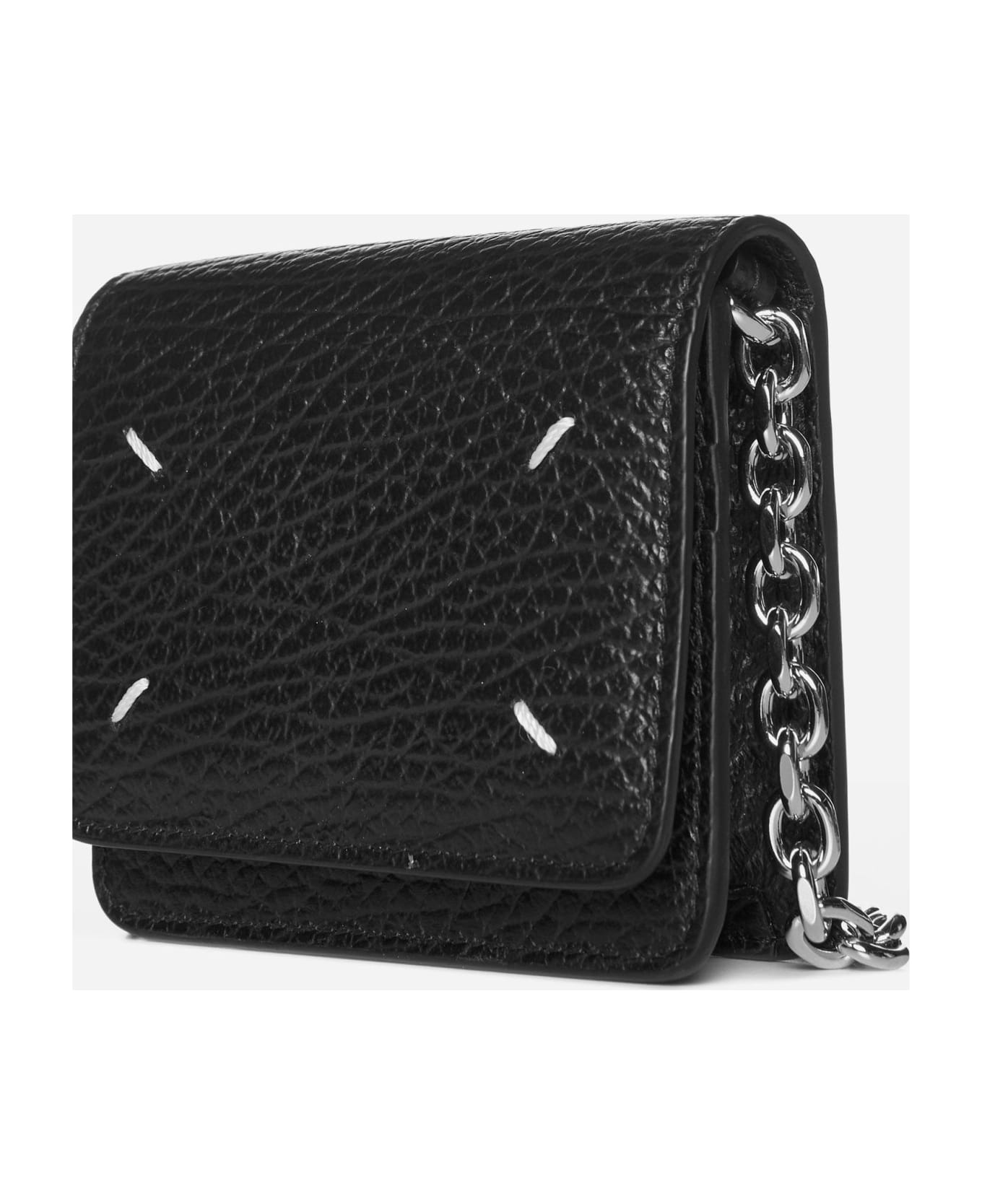 Small Leather Chain Wallet Bag - 5