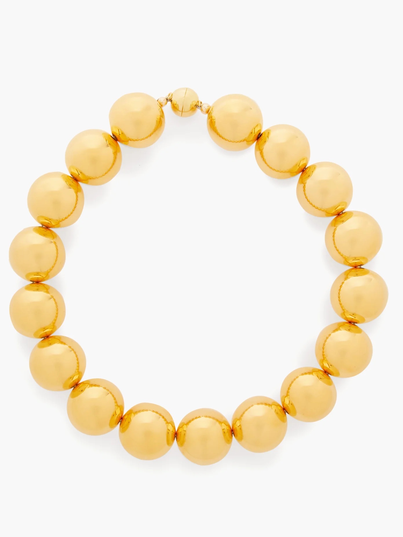 Perriand beaded 18kt gold-vermeil choker - 3