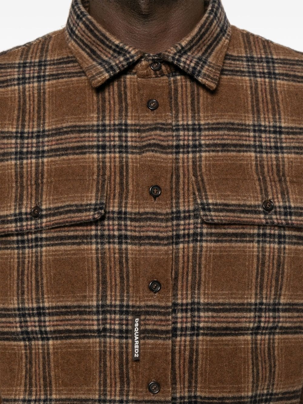 check-pattern shirt - 5