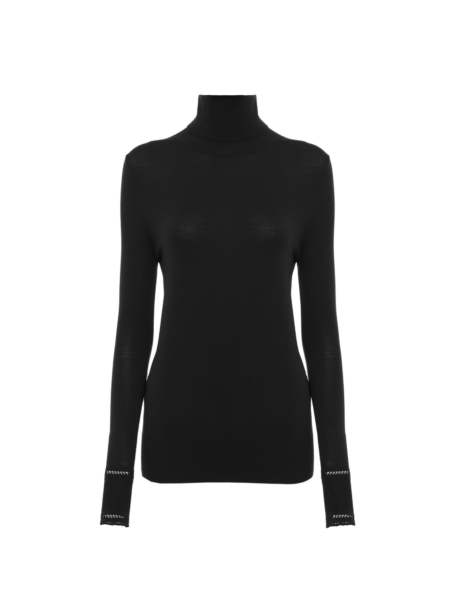 FITTED TURTLENECK IN WOOL KNIT - 1