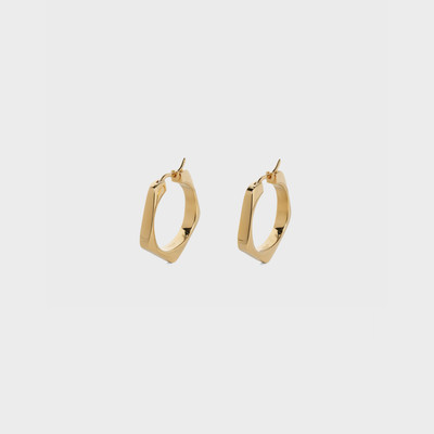 CELINE FORMES SIMPLES LARGE PENTAGON EARRINGS IN BRASS WITH GOLD FINISH outlook