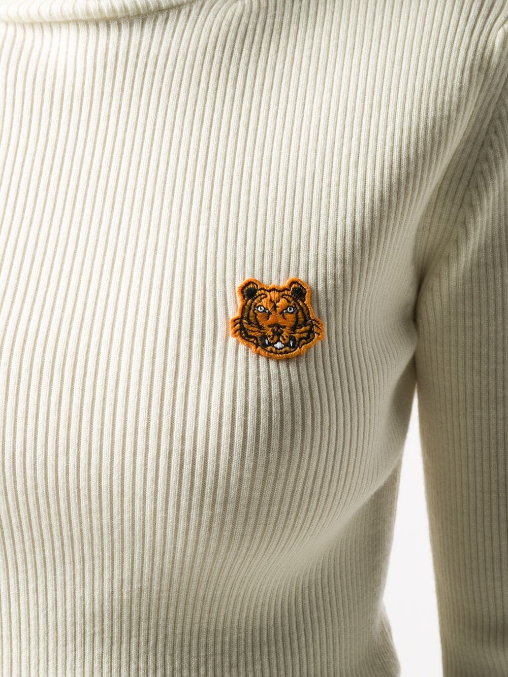 Tiger badge roll-neck jumper - 5