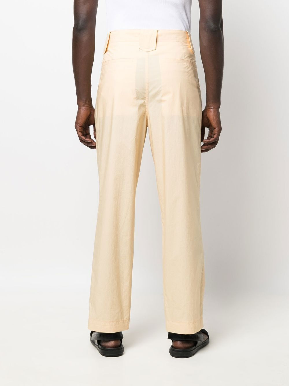 pleat-detail high-waisted trousers - 4