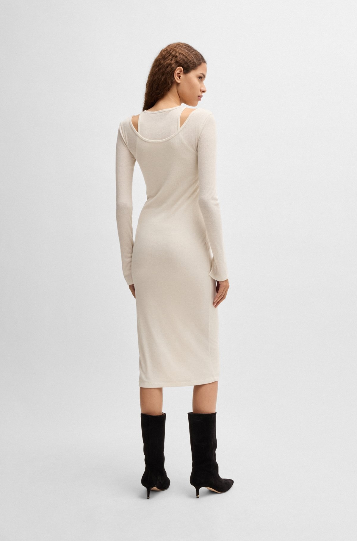 TWO-IN-ONE DRESS WITH LAYERED EFFECT - 5