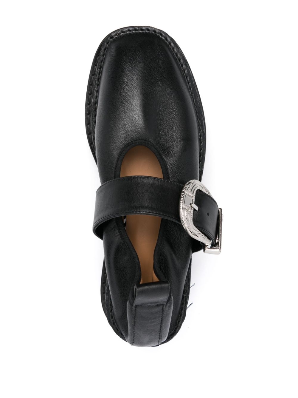 70mm platform heel ballerina shoes - 4