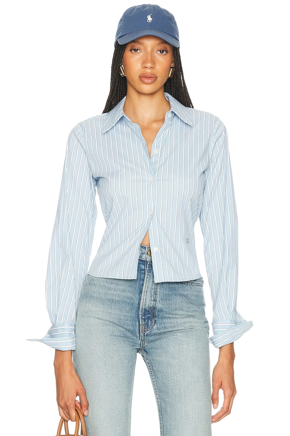 Stripe Poplin Fitted Shirt - 1