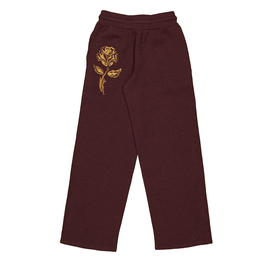 Burberry Wide Leg Pinstrip Wool Trousers, Size X-Small - 6