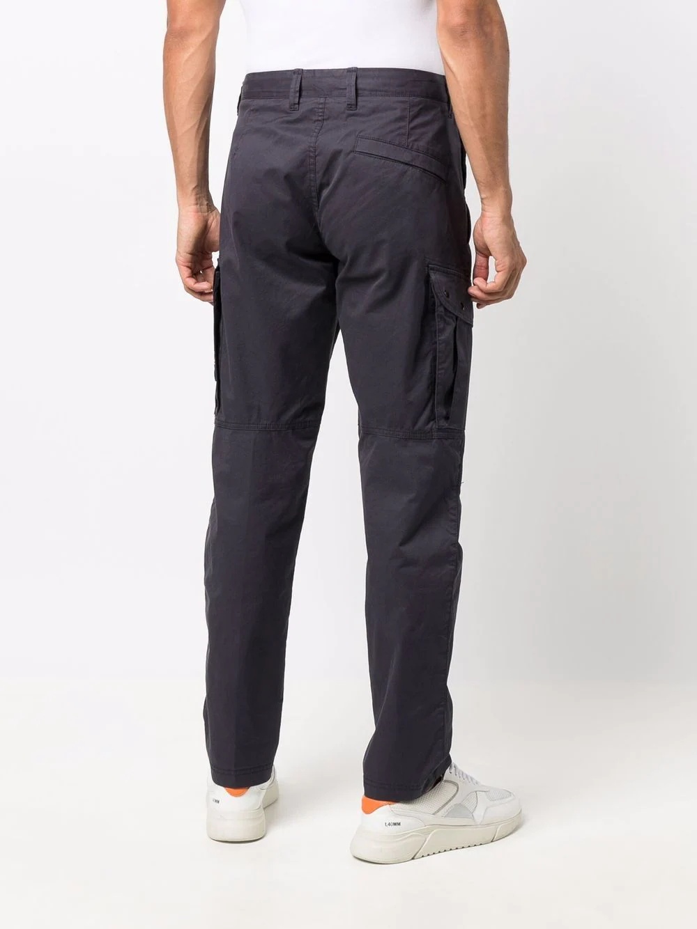 logo-patch utility trousers - 4