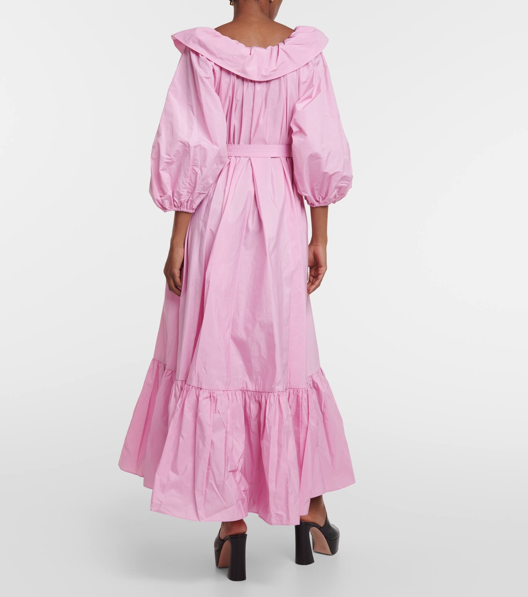 Off-shoulder faille maxi dress - 3
