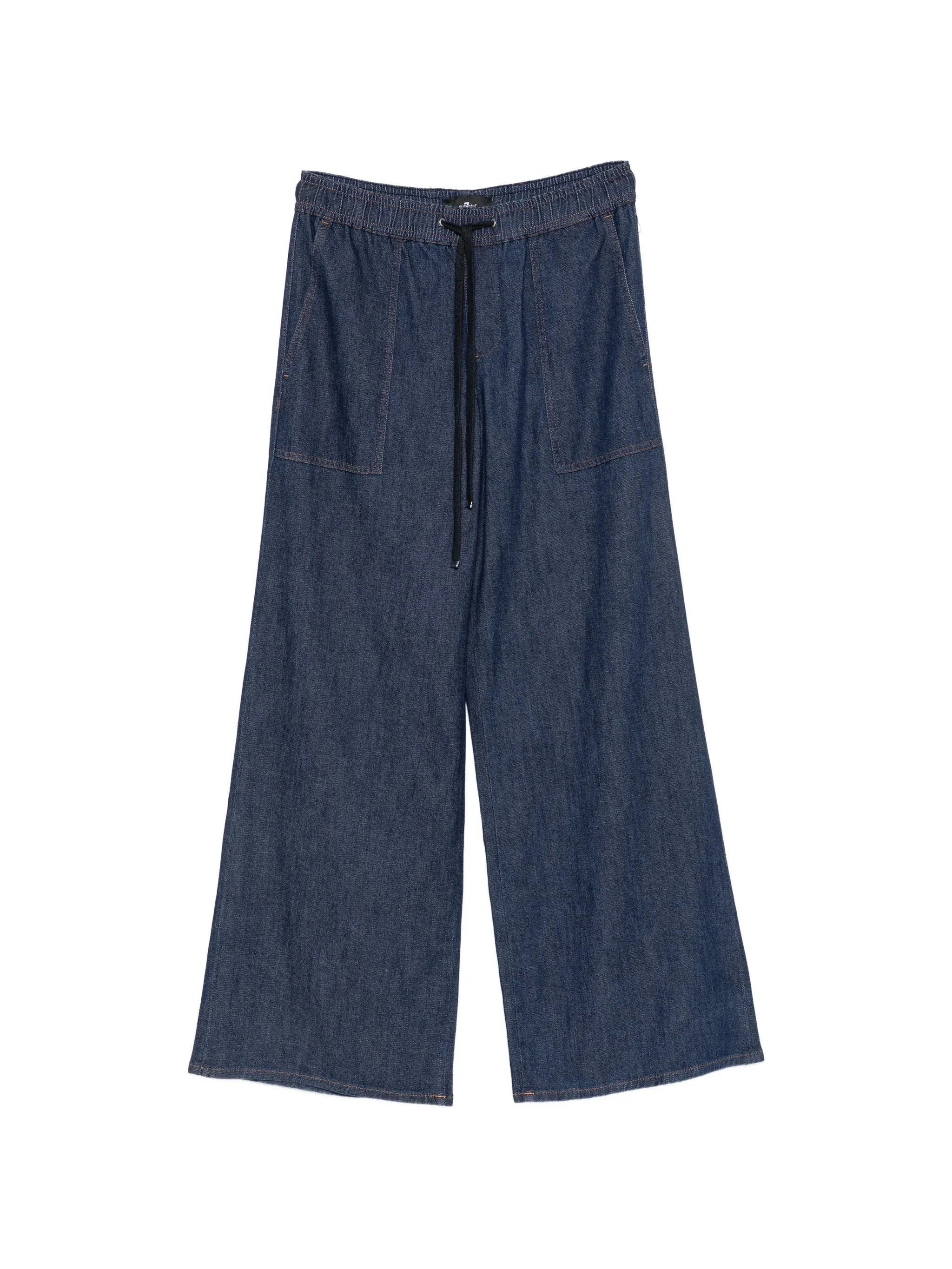 7 For All Mankind Utility Drawstring Wide-leg Jeans - 1
