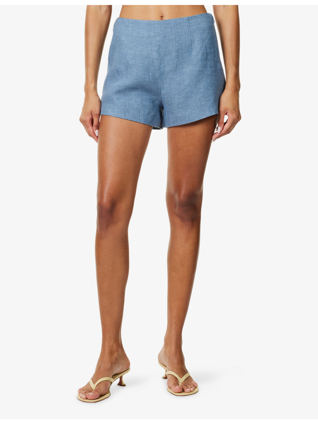 Thea High-Rise Linen Shorts - 3