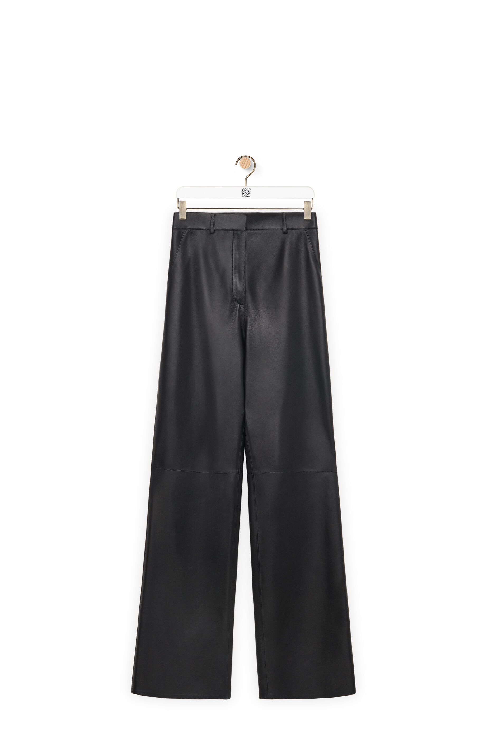 High waisted trousers in nappa lambskin - 1