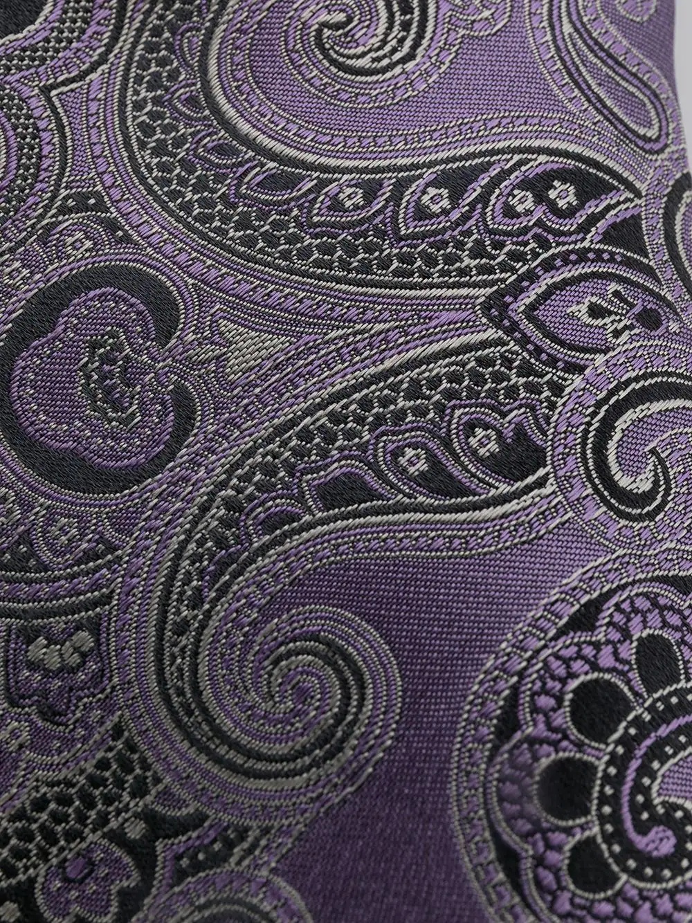 paisley-print silk tie - 2