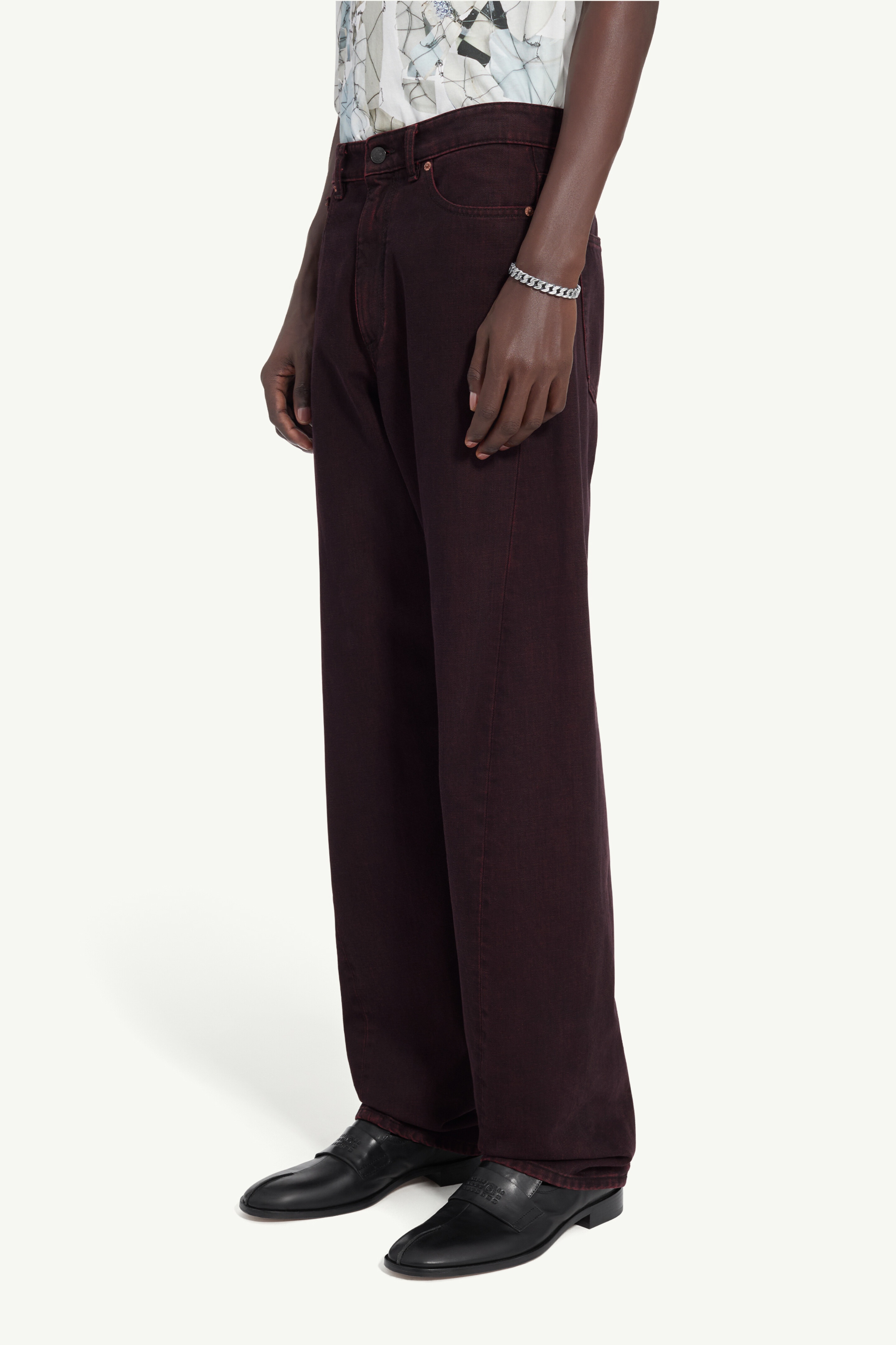 Burgundy jeans - 5