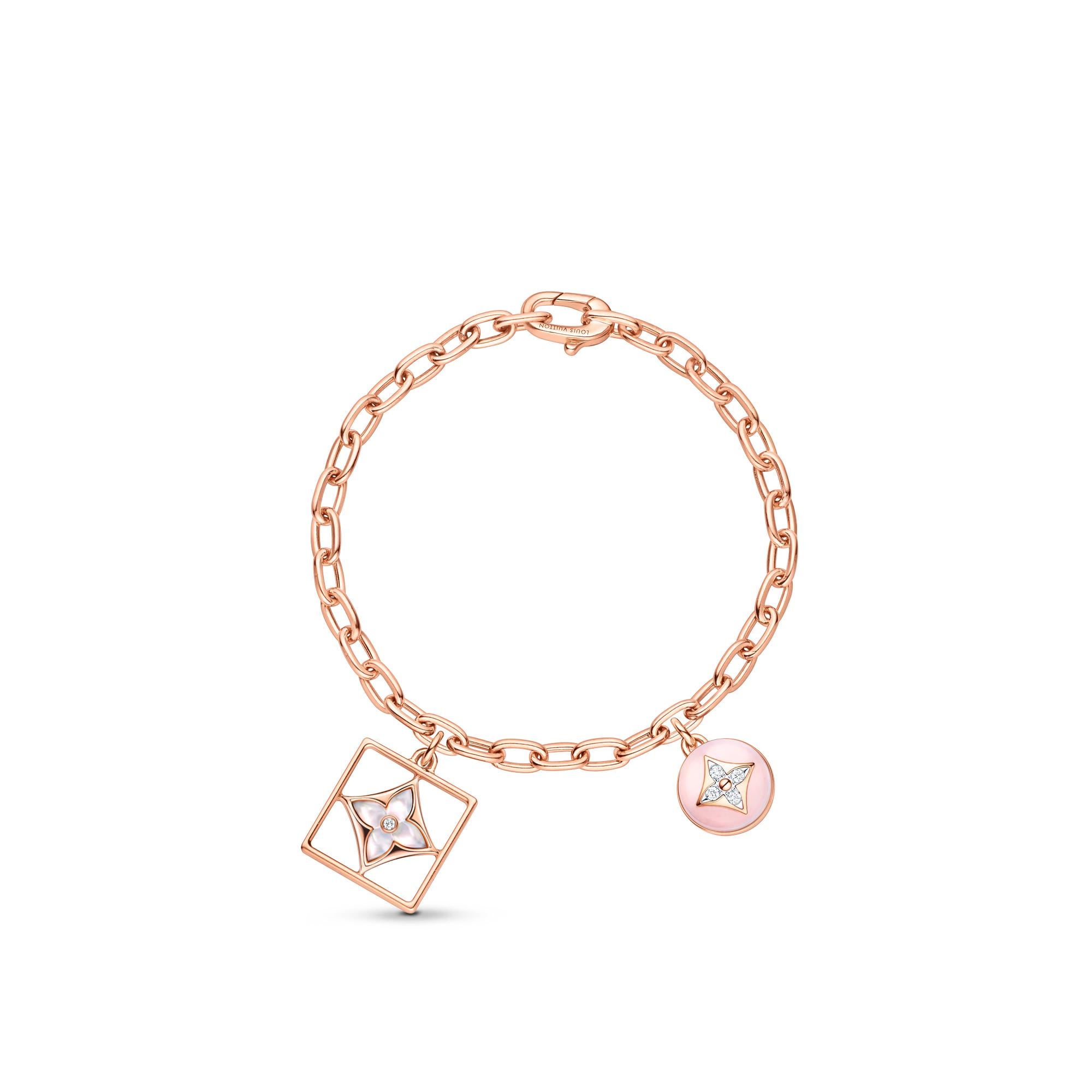 B Blossom Bracelet, Pink Gold, White Gold, Pink Opal, White Mother-Of-Pearl And Diamonds - 1