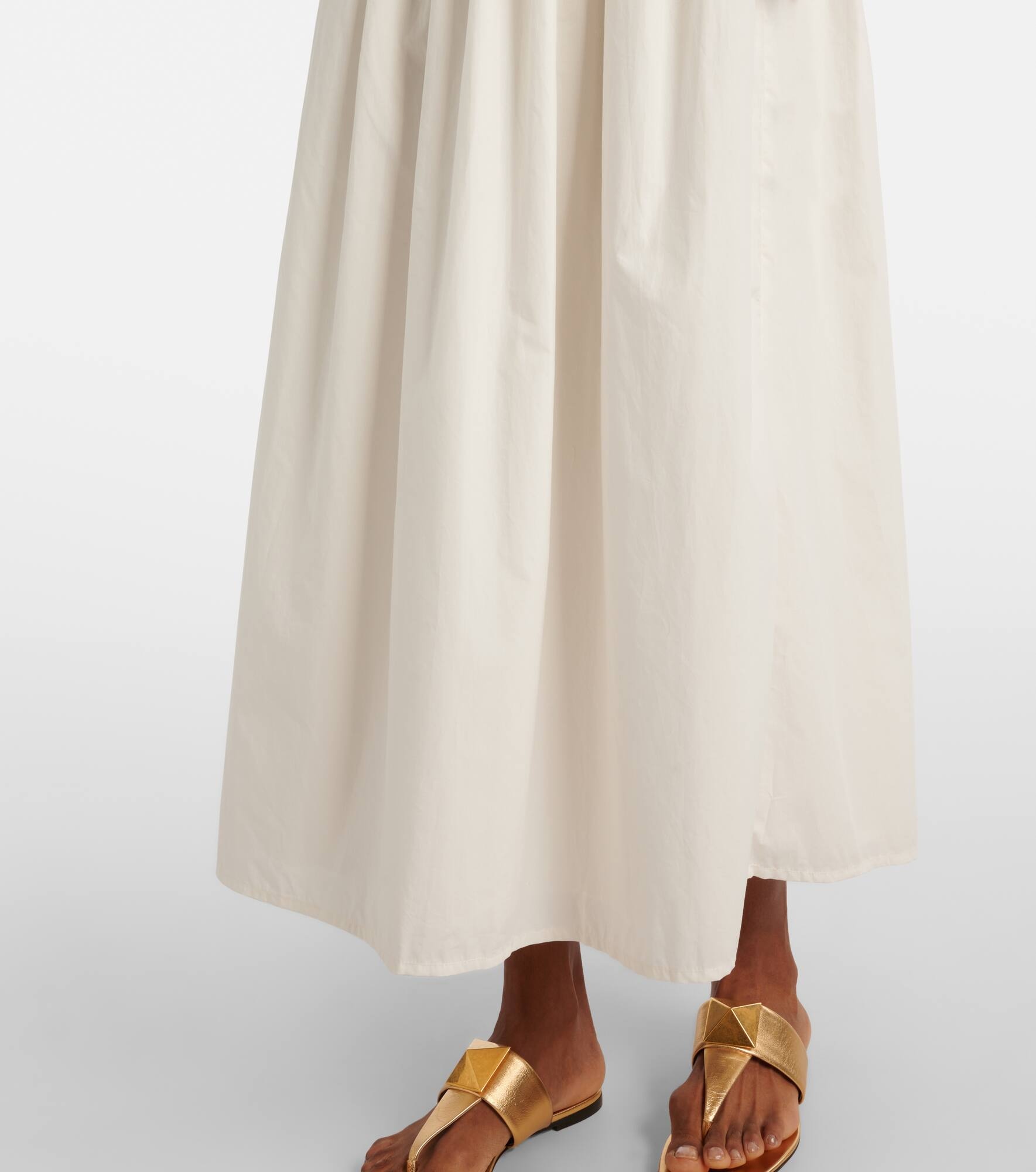 Shirred cotton maxi dress - 5