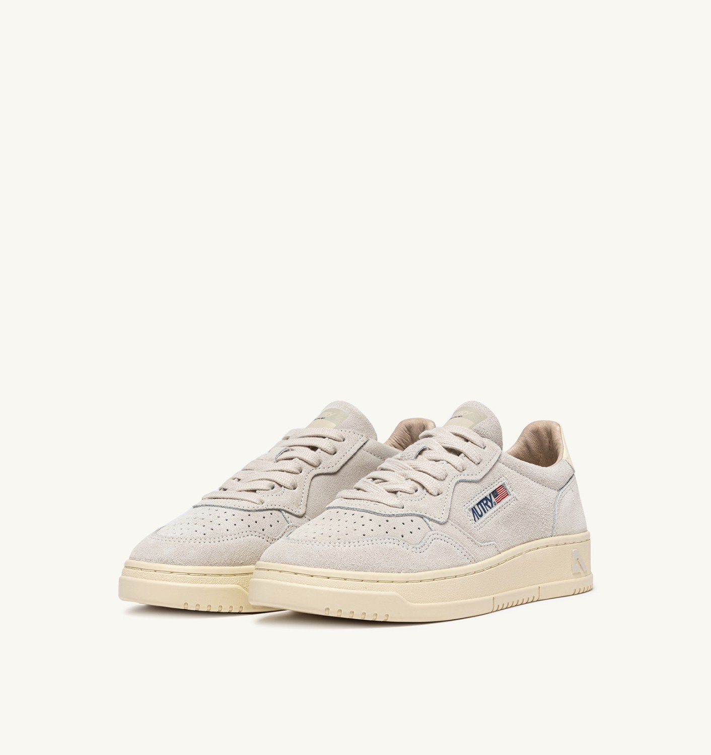 MEDALIST LOW SNEAKERS IN MARBLE AND OFF WHITE SUEDE - 2