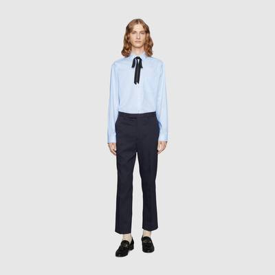 GUCCI Cotton ankle pant with Web outlook